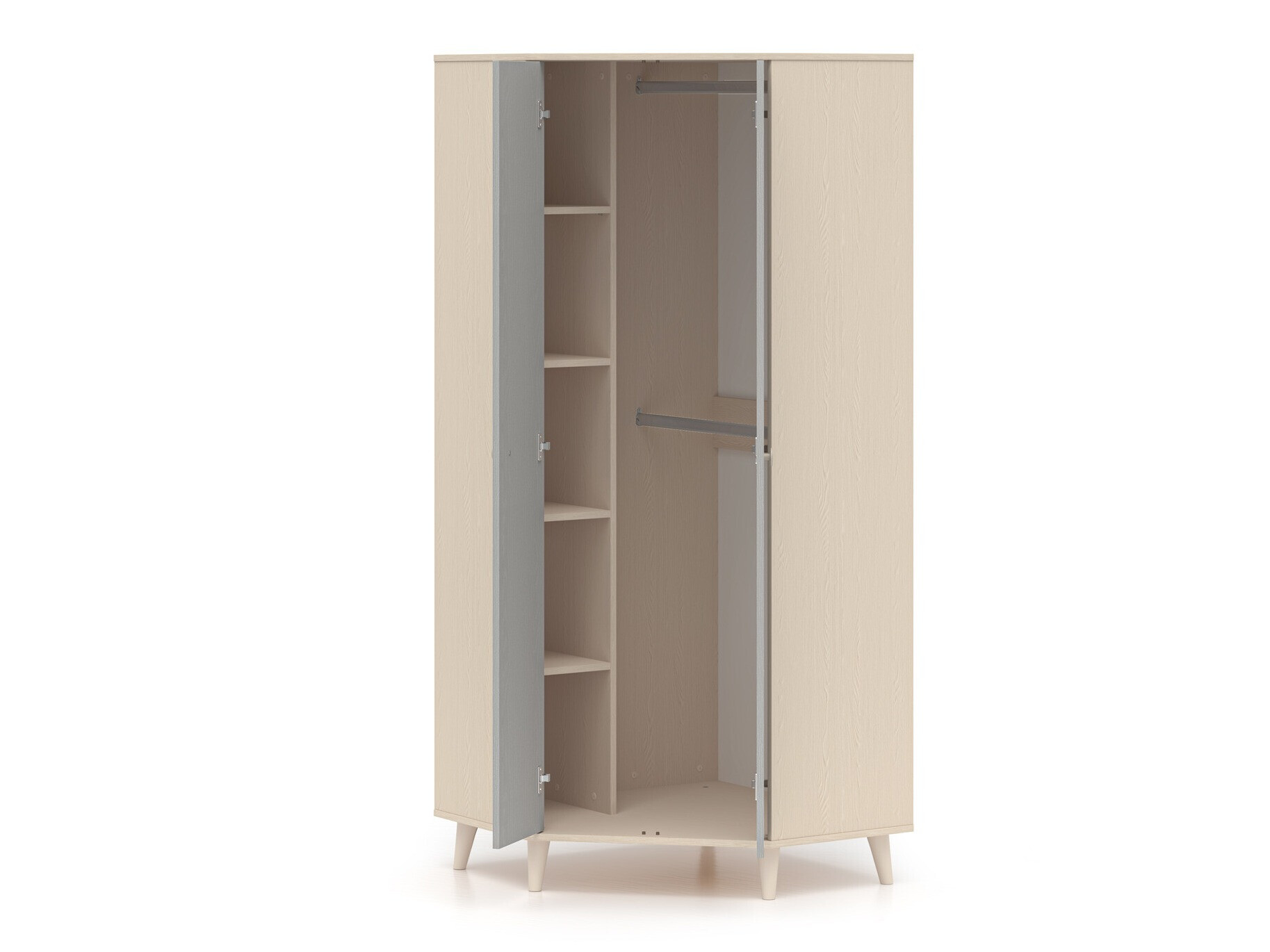 Ugaoni ormar Tortoli 100 (Sivo)