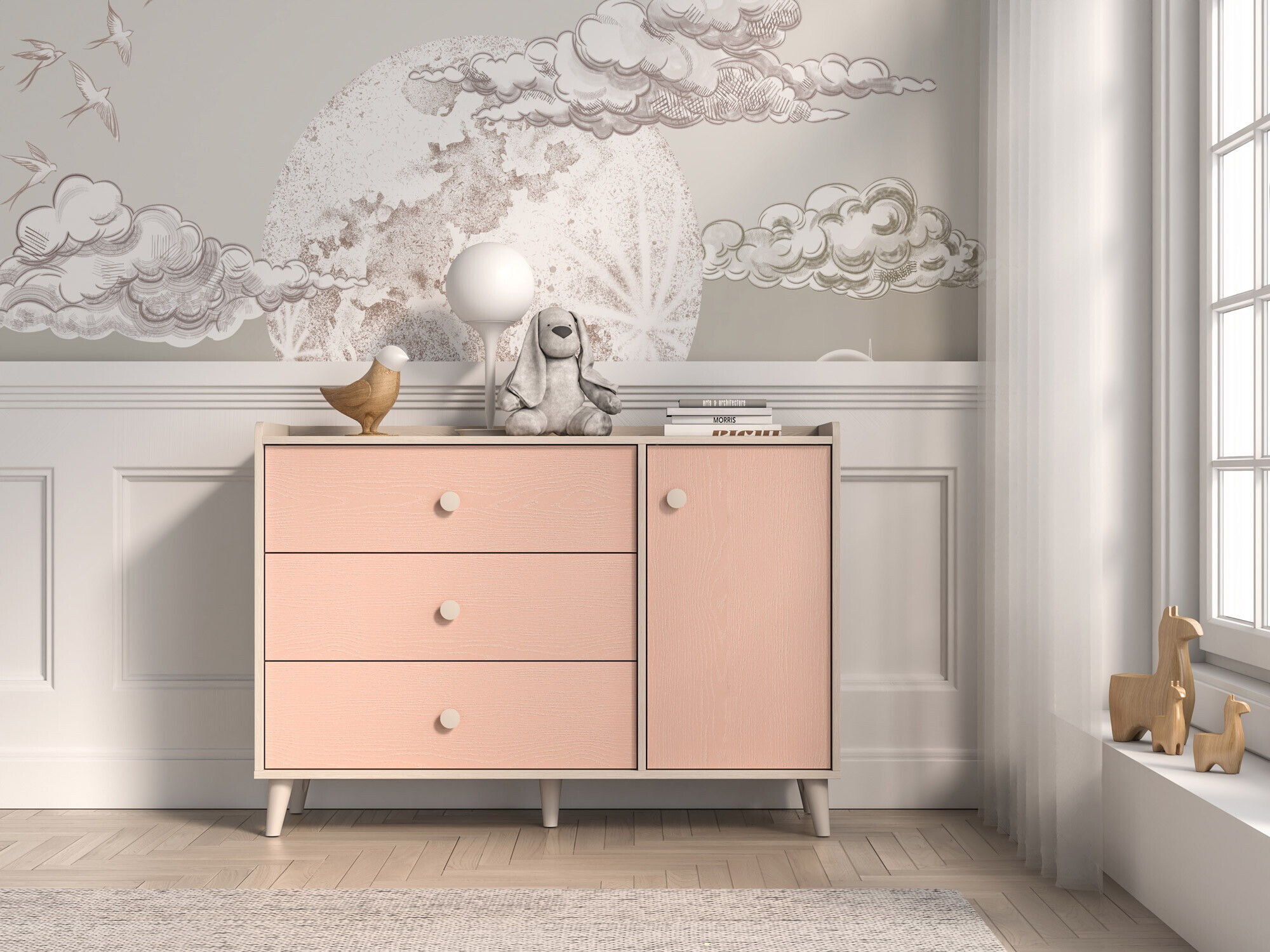 Komoda Tortoli 104 (Ružičasta)