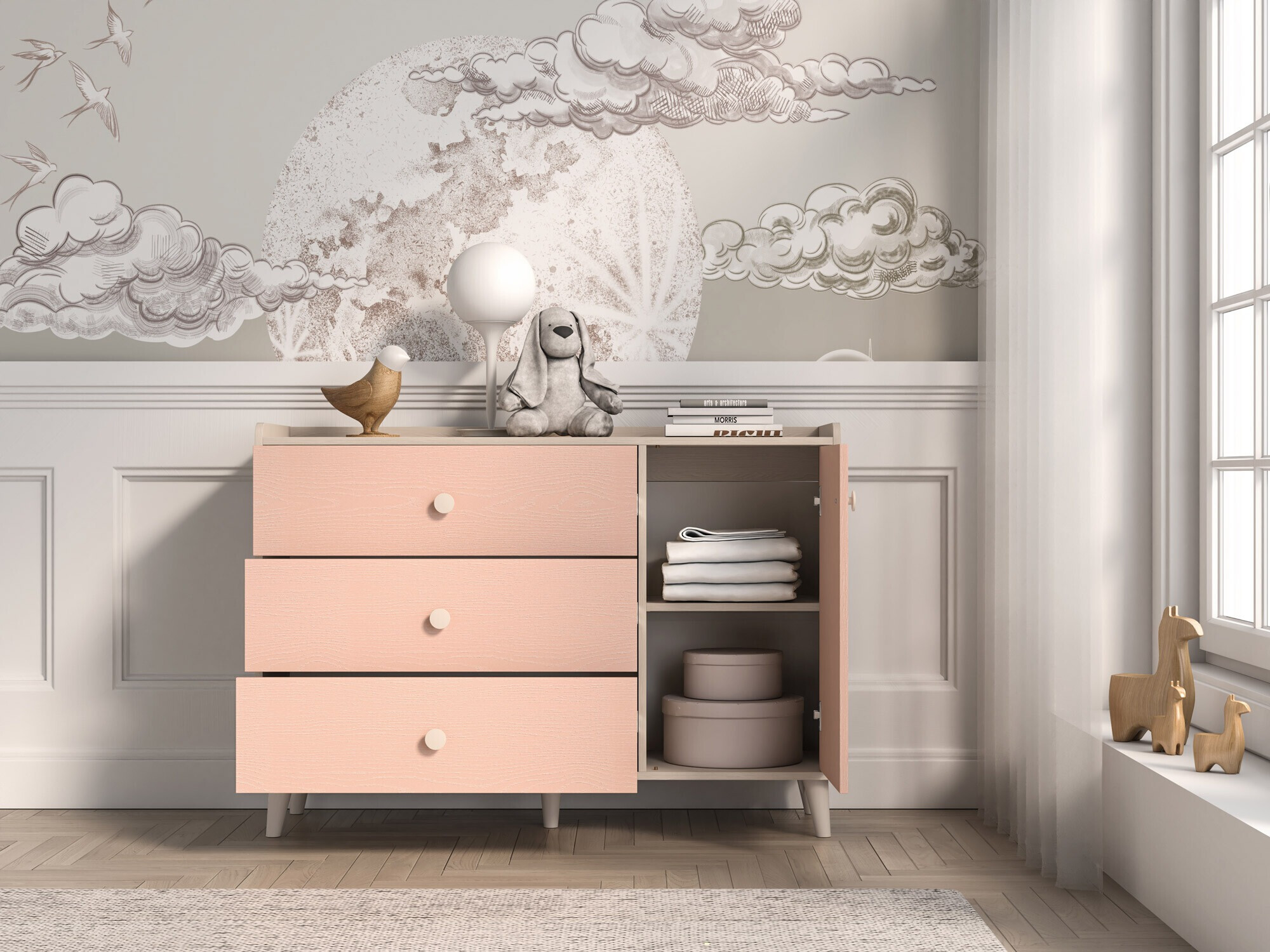 Komoda Tortoli 104 (Ružičasta)