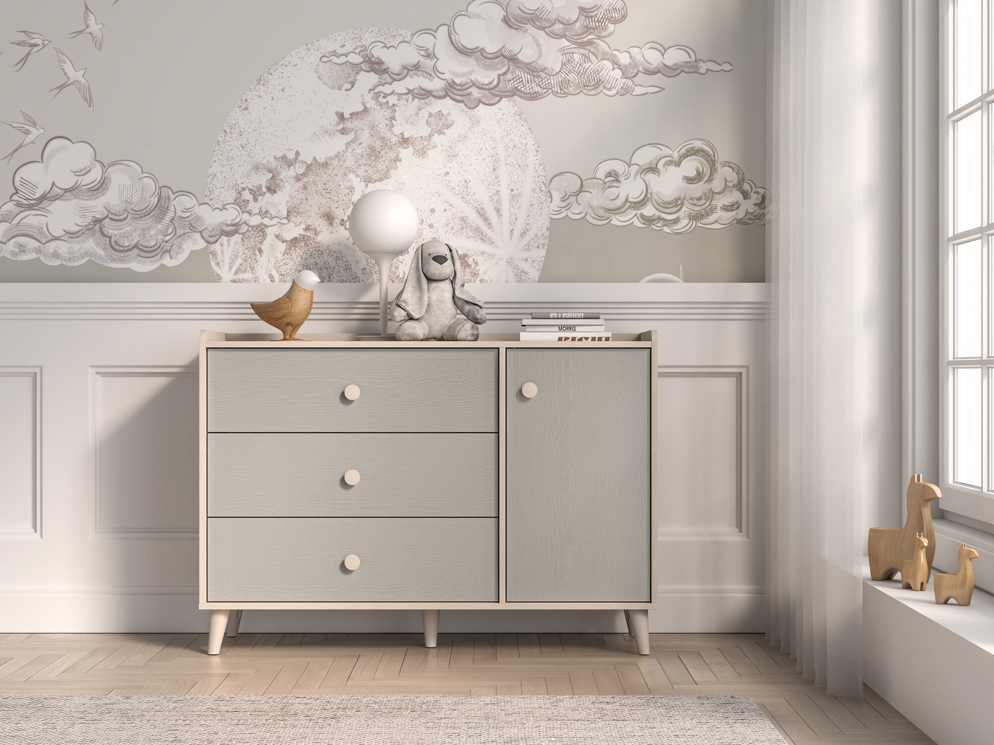 Komoda Tortoli 104 (Sivo)