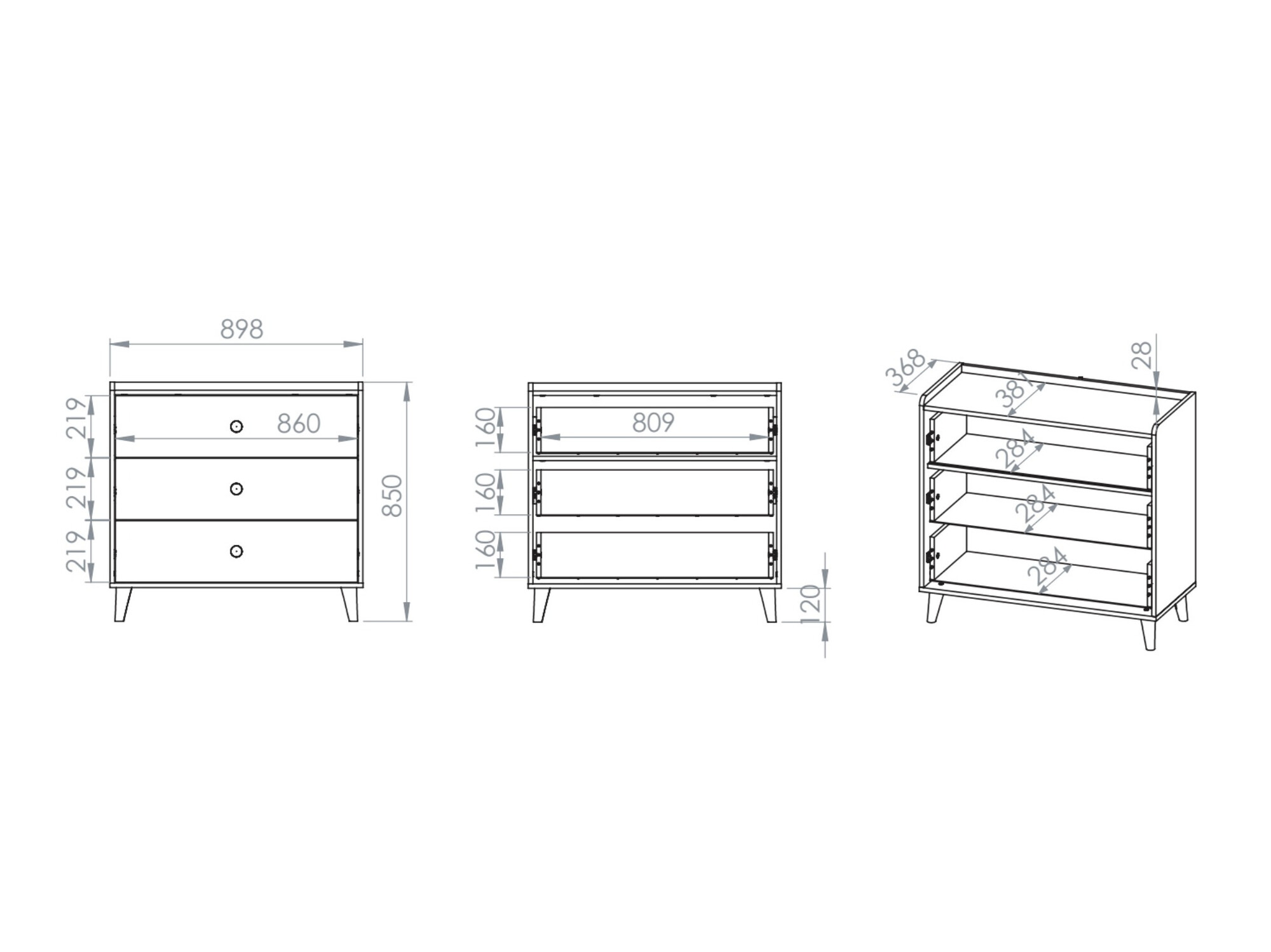 Komoda Tortoli 105 (Roza)
