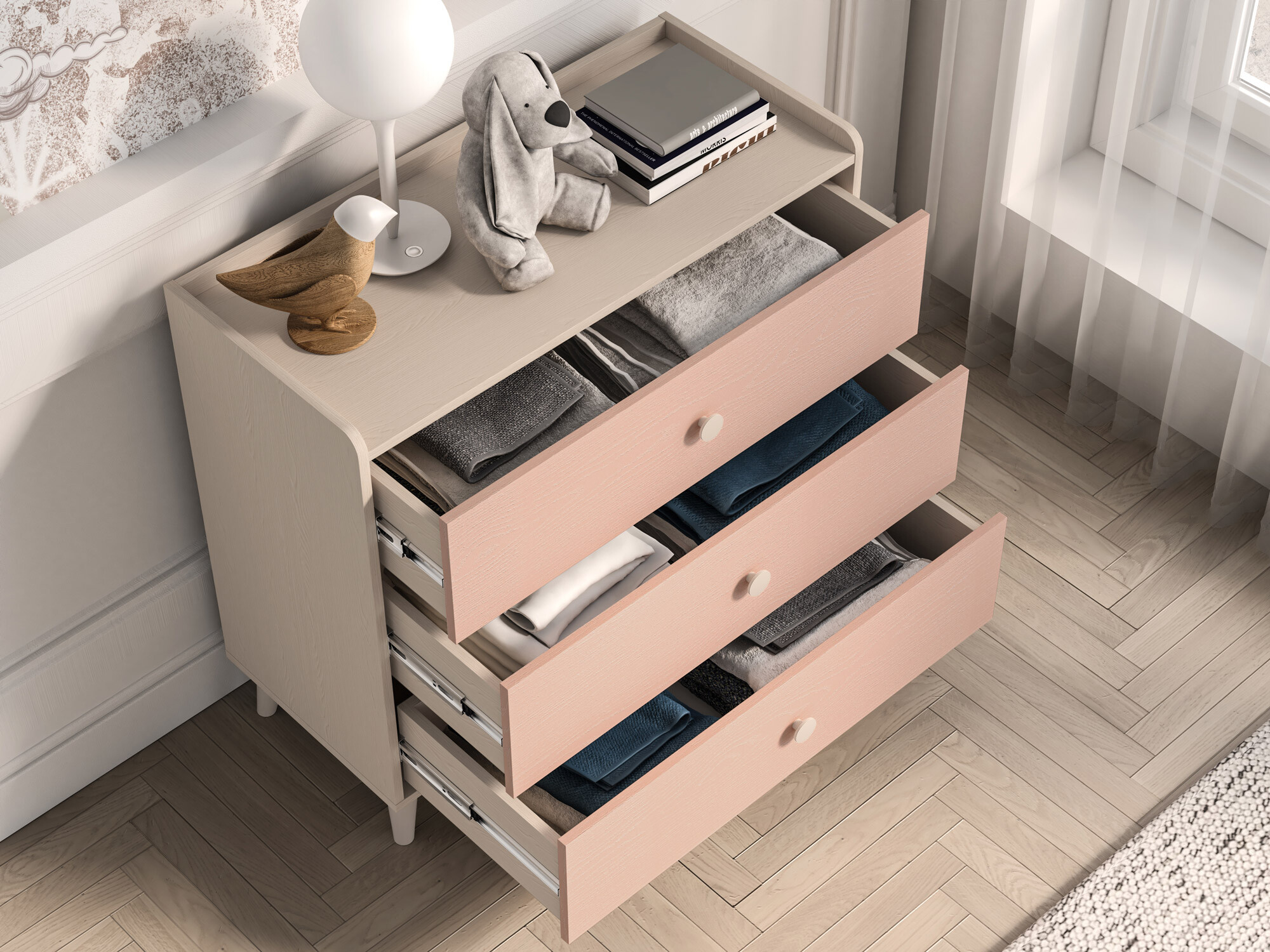 Komoda Tortoli 105 (Ružičasta)