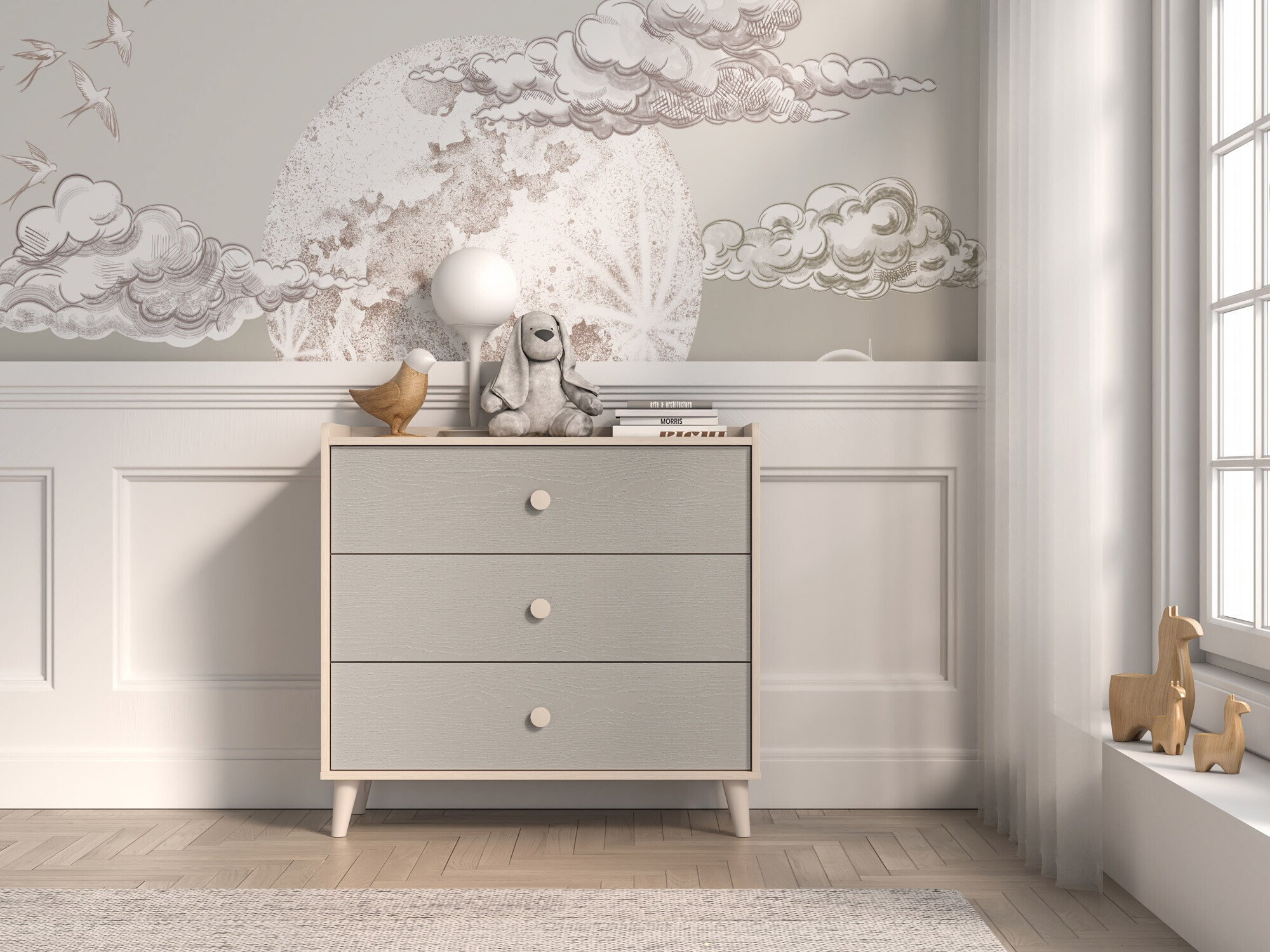 Komoda Tortoli 105 (Sivo)