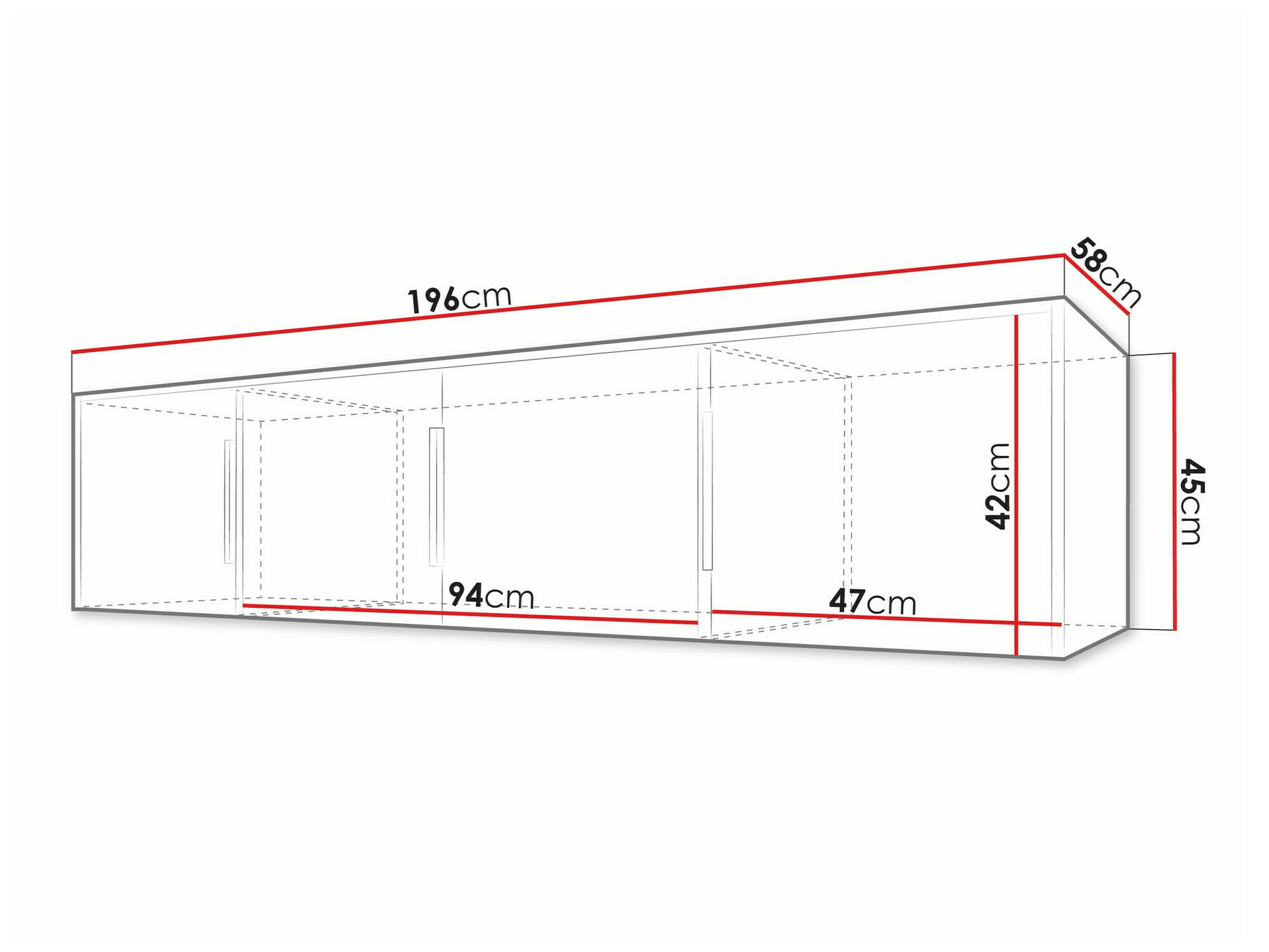 Ormar Collis II (Hrast Votan + Crno)