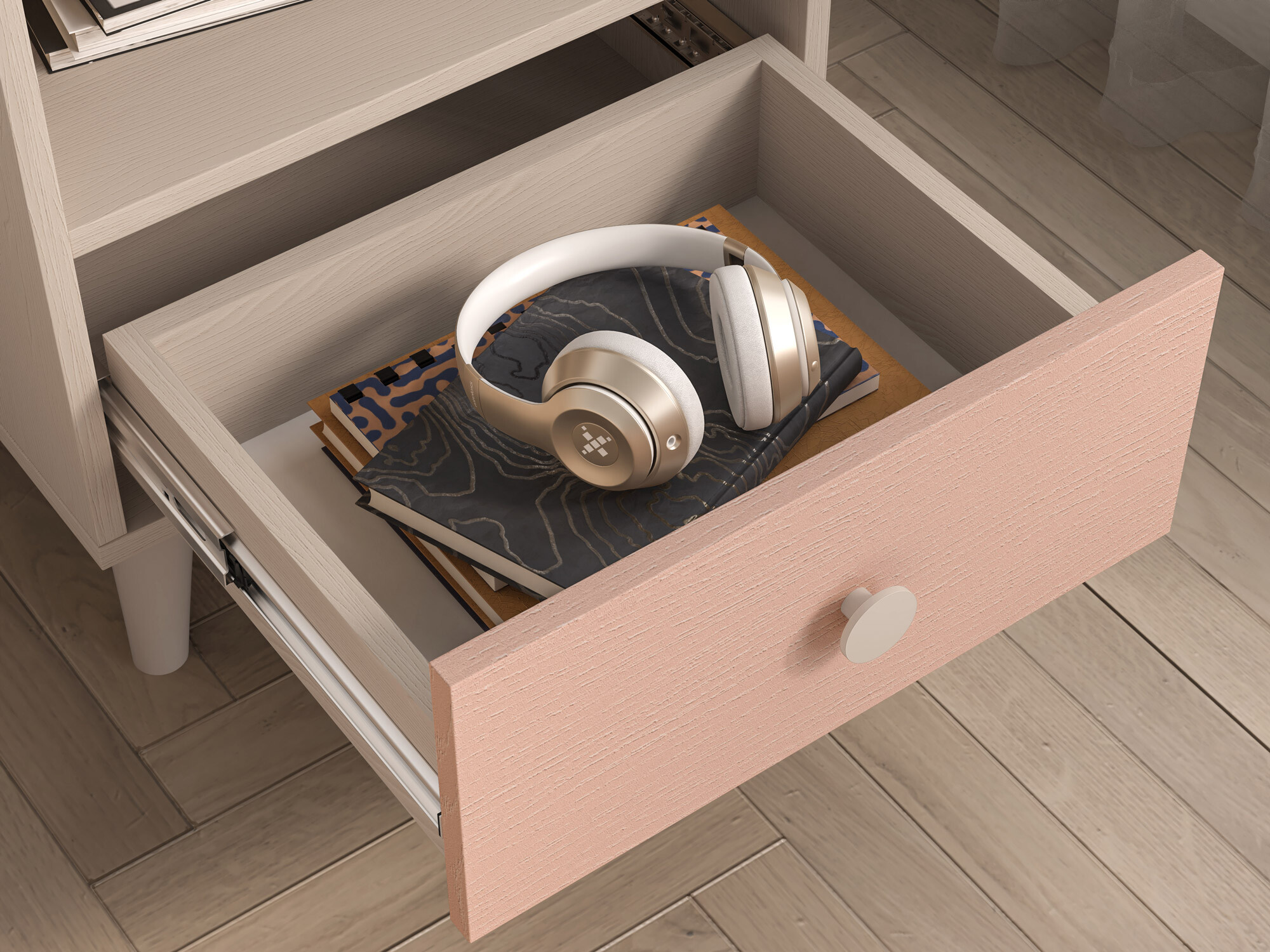 Noćni ormarić Tortoli 108 (Roza)