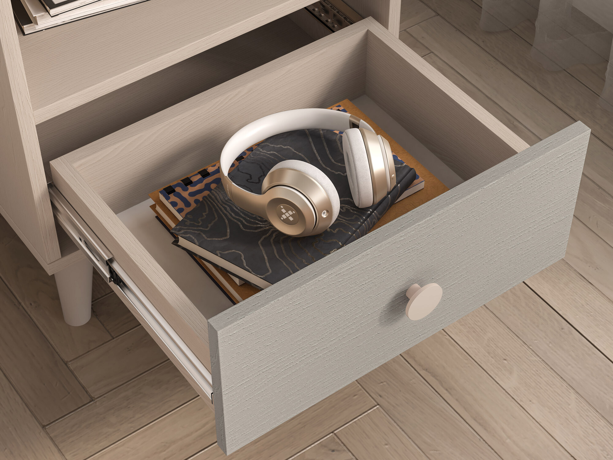 Noćni ormarić Tortoli 108 (Sivo)