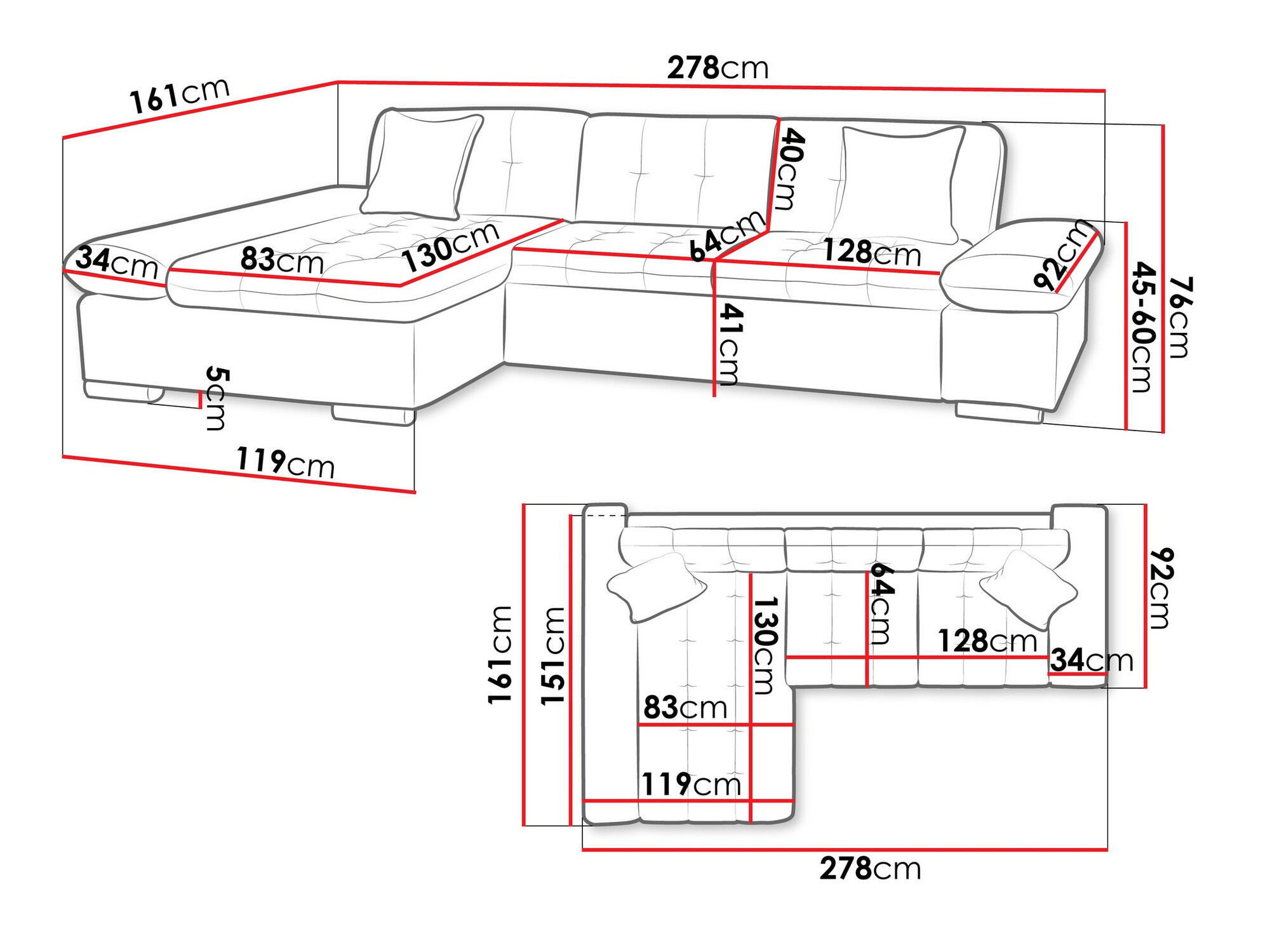 Ugaona sofa Comfivo 219 (Soft 017 + Soul 17)