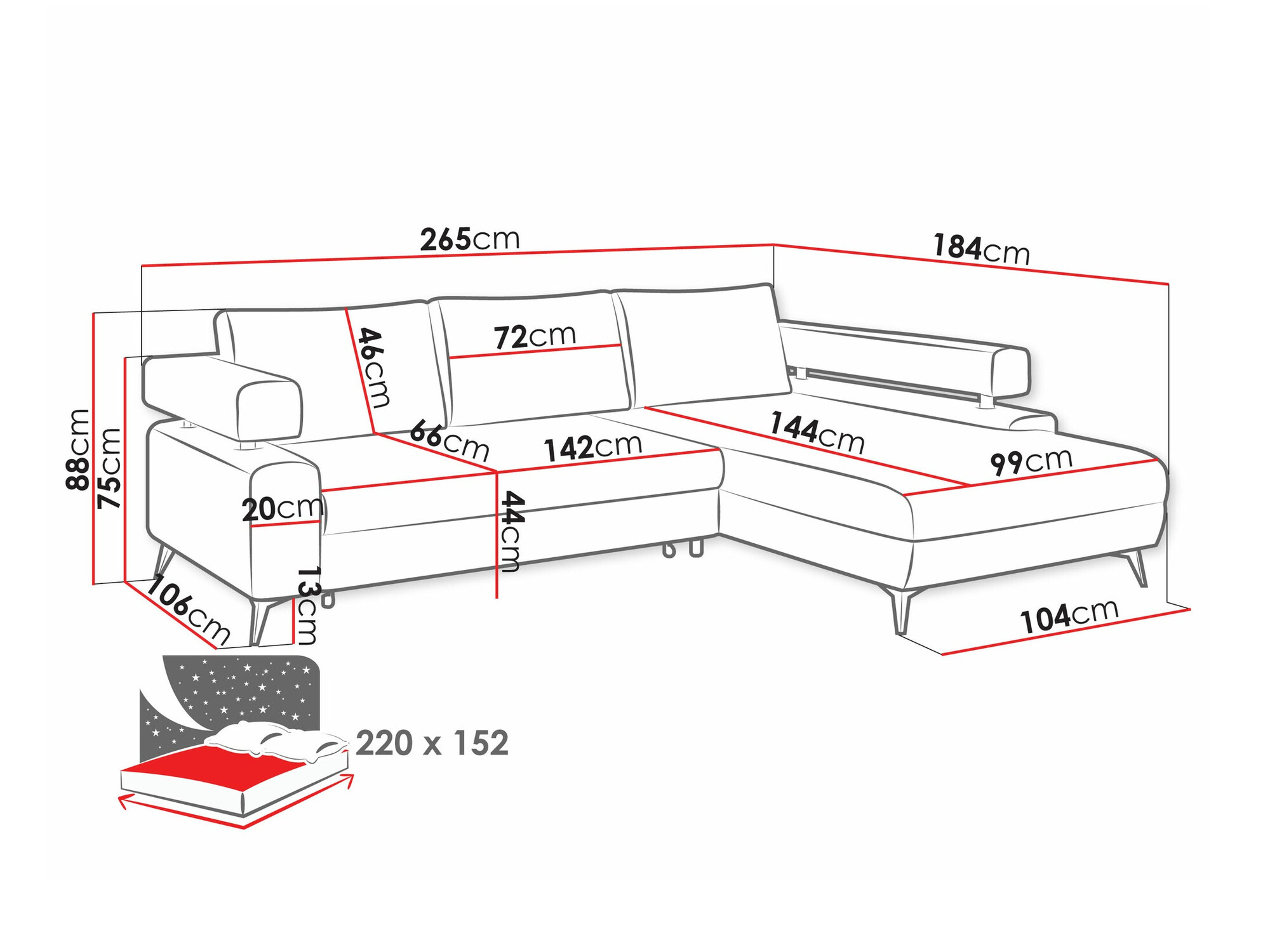 Ugaona garnitura Lincoln 199 (Primo 48)