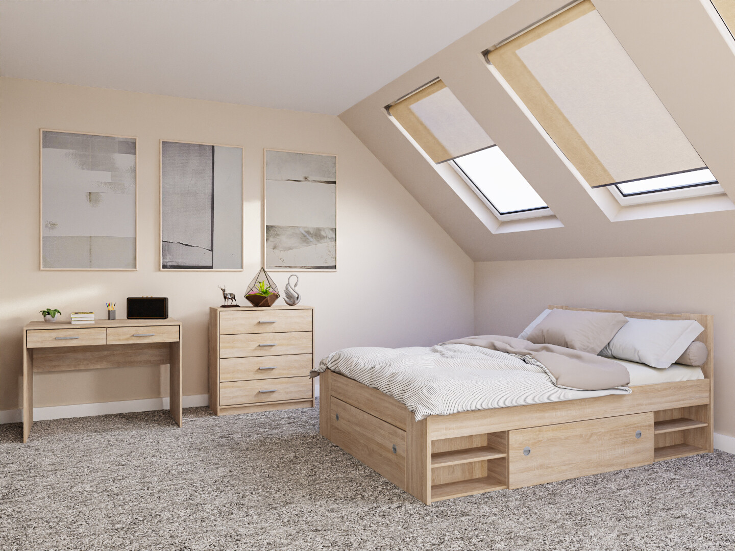 Set spavaća soba Novsore 155 (Sonoma hrast)