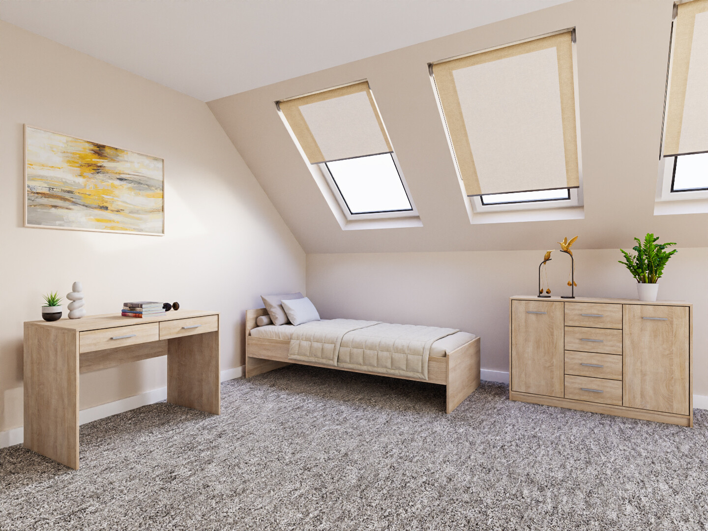 Set spavaća soba Novsore 149 (Sonoma hrast)