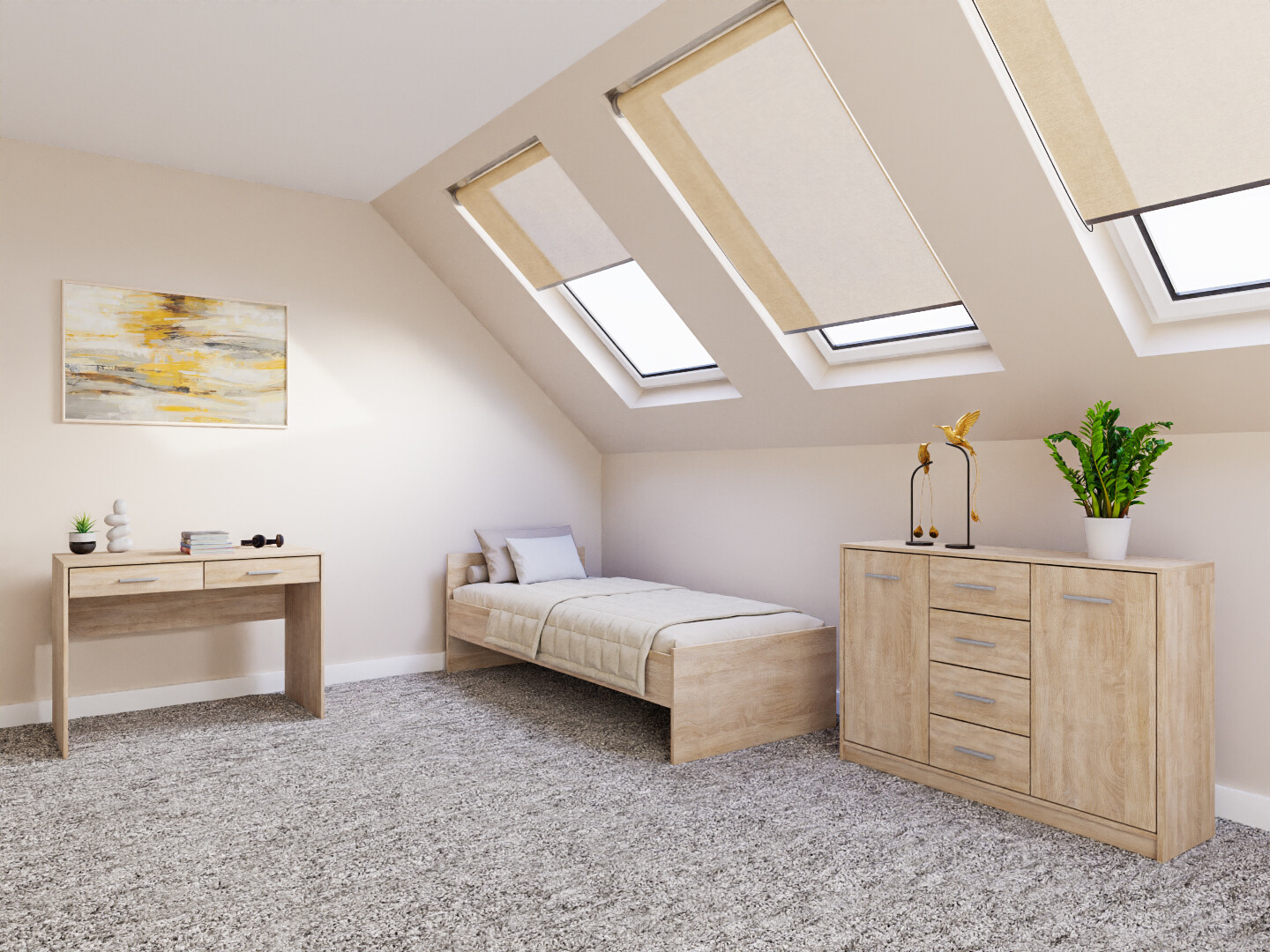 Set spavaća soba Novsore 149 (Sonoma hrast)