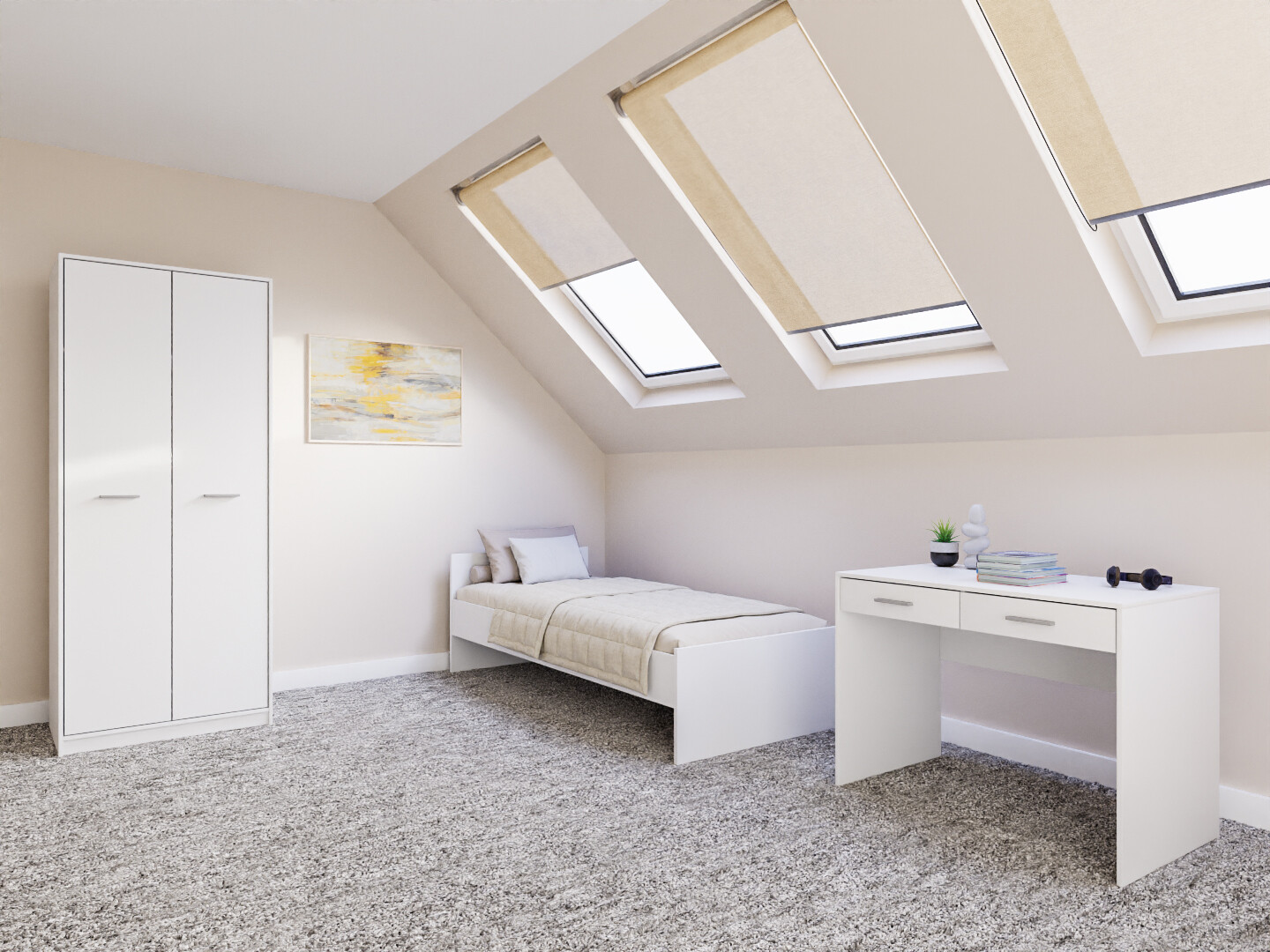 Set spavaća soba Novsore 157 (Belo)