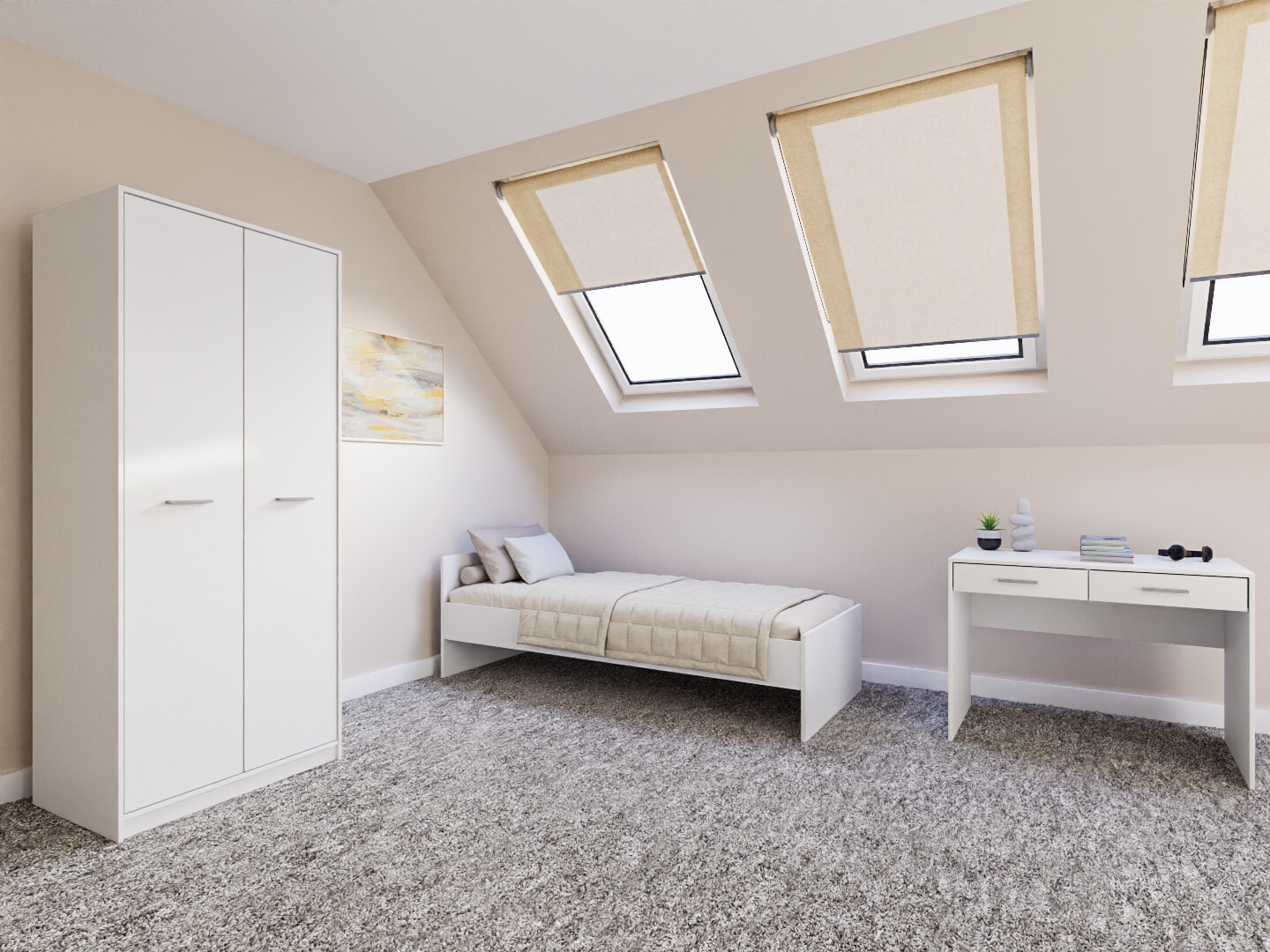 Set spavaća soba Novsore 157 (Belo)