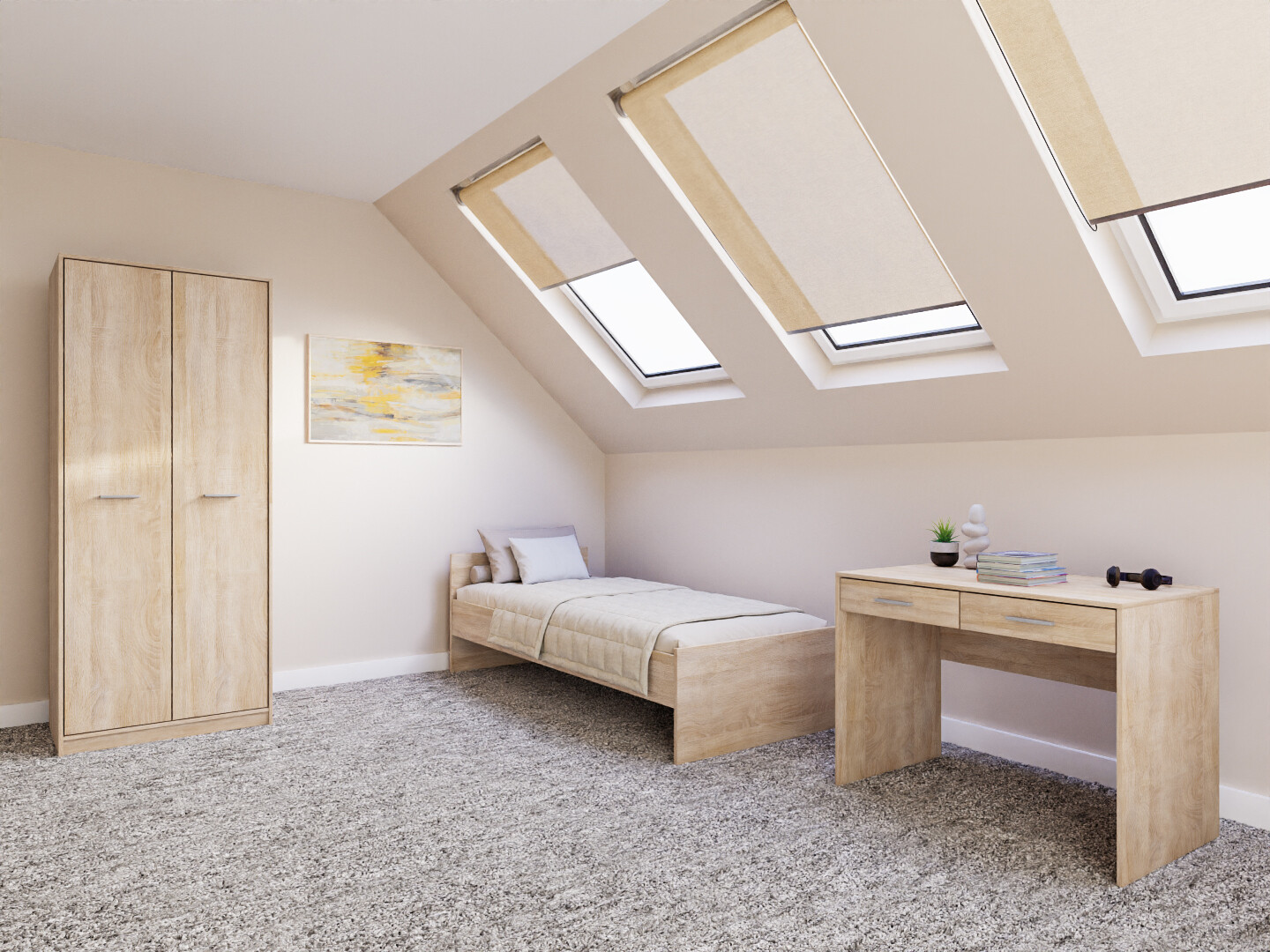 Set spavaća soba Novsore 157 (Sonoma hrast)