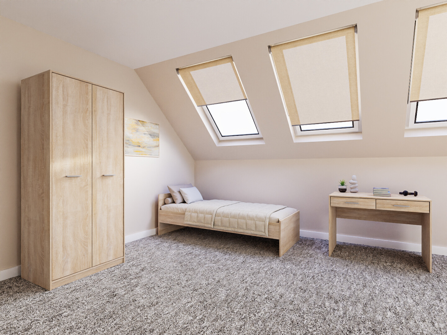 Set spavaća soba Novsore 157 (Sonoma hrast)