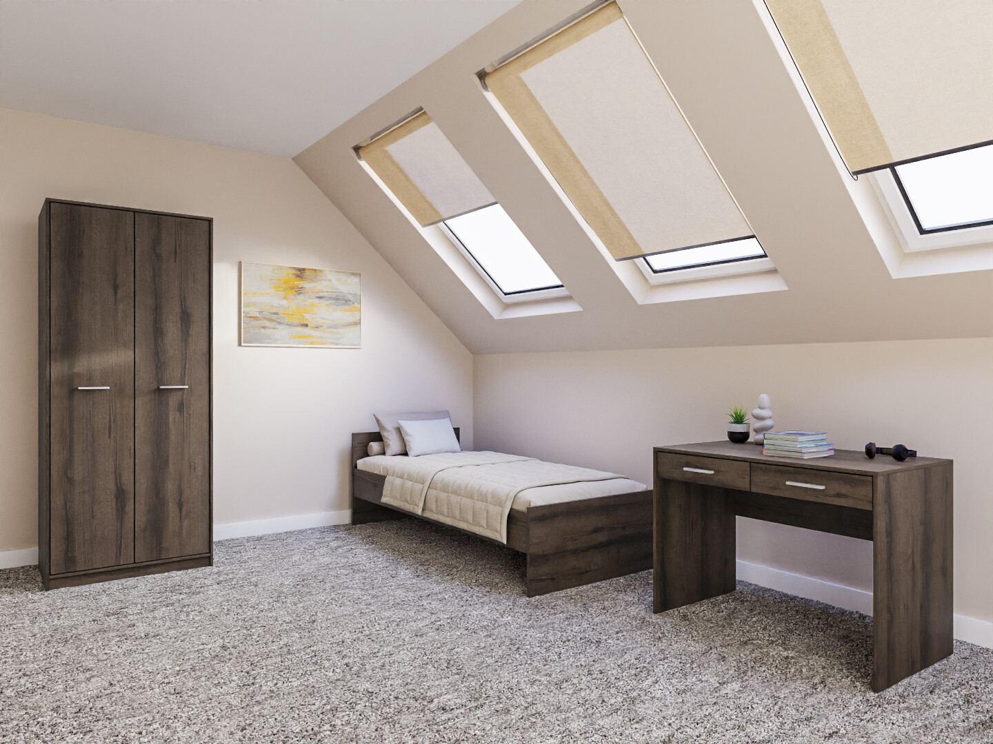 Set spavaća soba Novsore 157 (Tamni hrast)