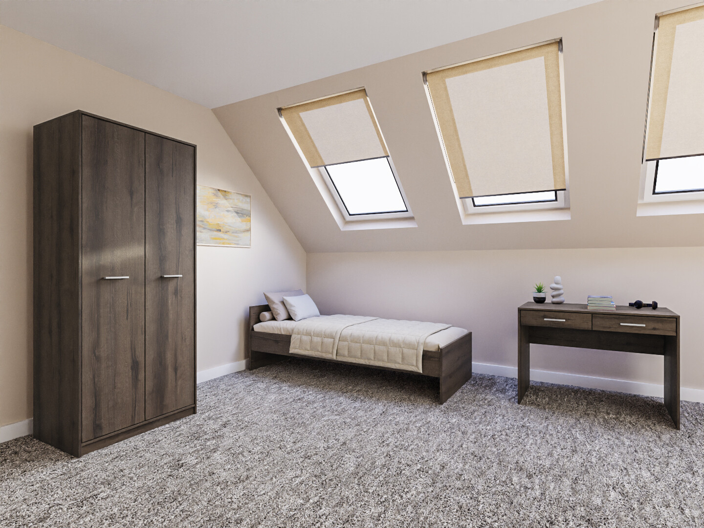 Set spavaća soba Novsore 157 (Tamni hrast)