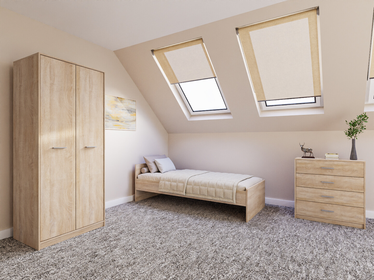 Set spavaća soba Novsore 151 (Sonoma hrast)