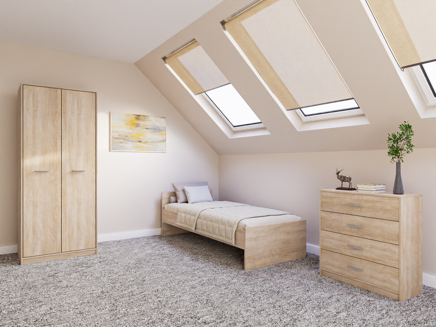 Set spavaća soba Novsore 151 (Sonoma hrast)