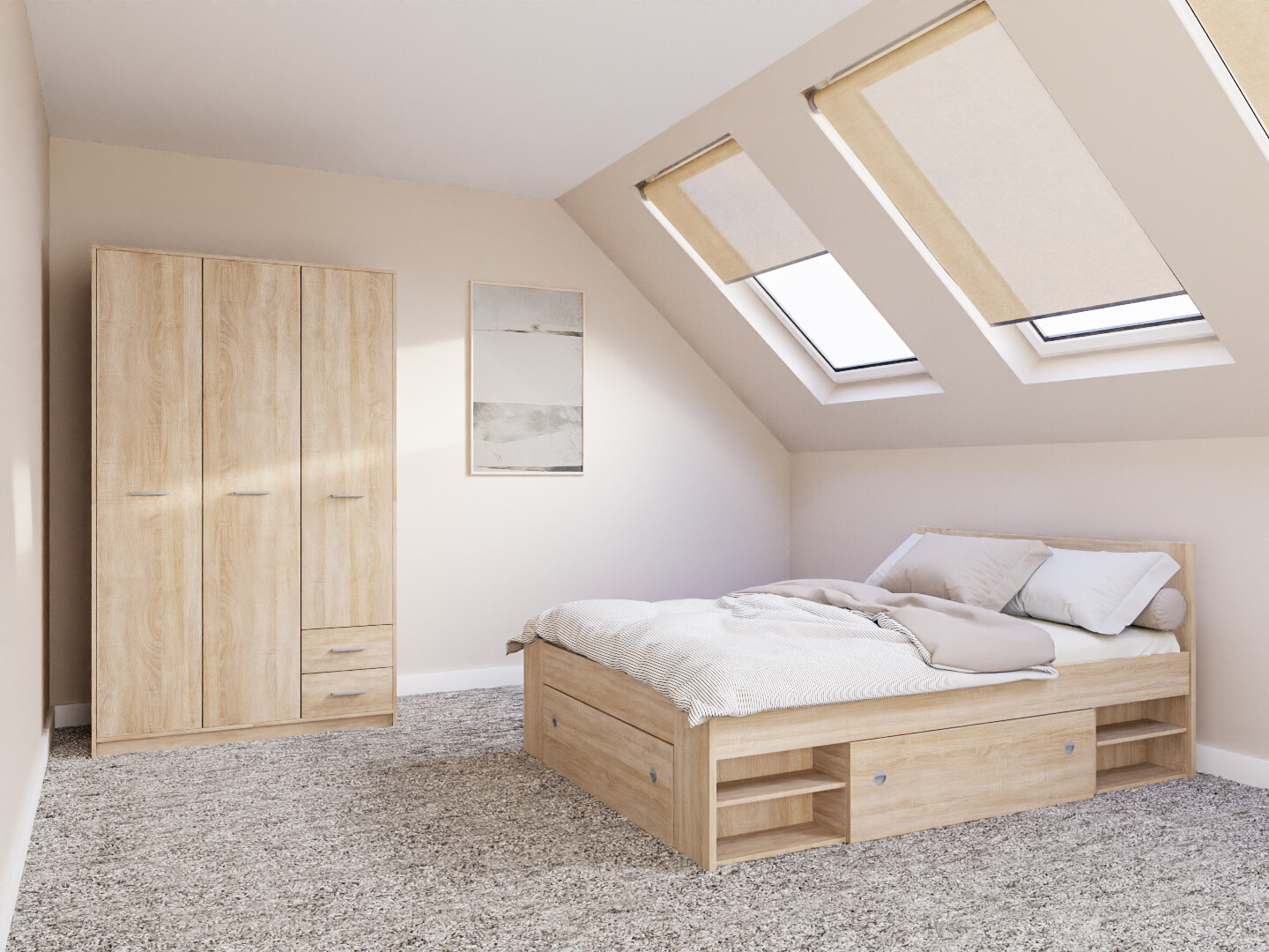 Set spavaća soba Novsore 158 (Sonoma hrast)