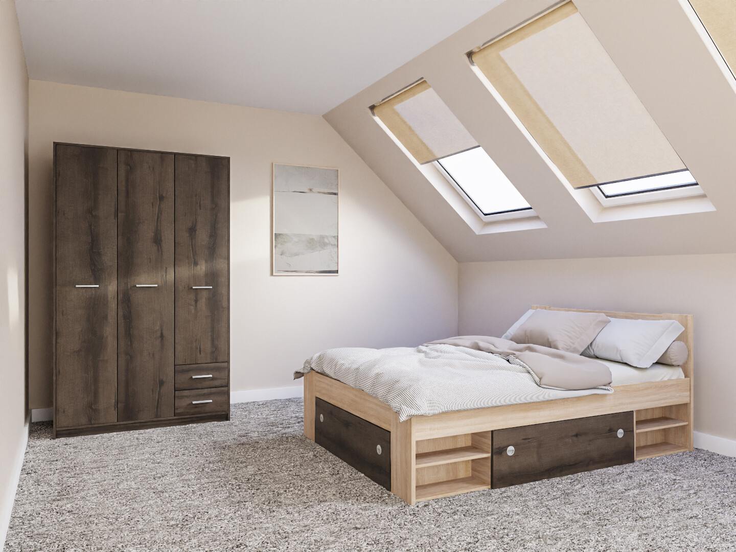 Set spavaća soba Novsore 158 (Sonoma hrast)