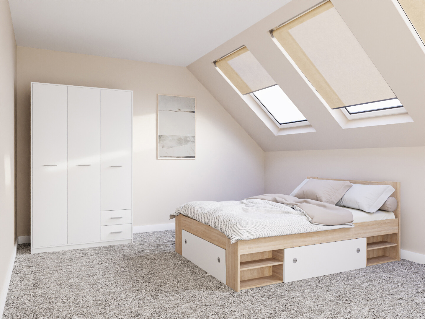 Set spavaća soba Novsore 158 (Sonoma hrast)