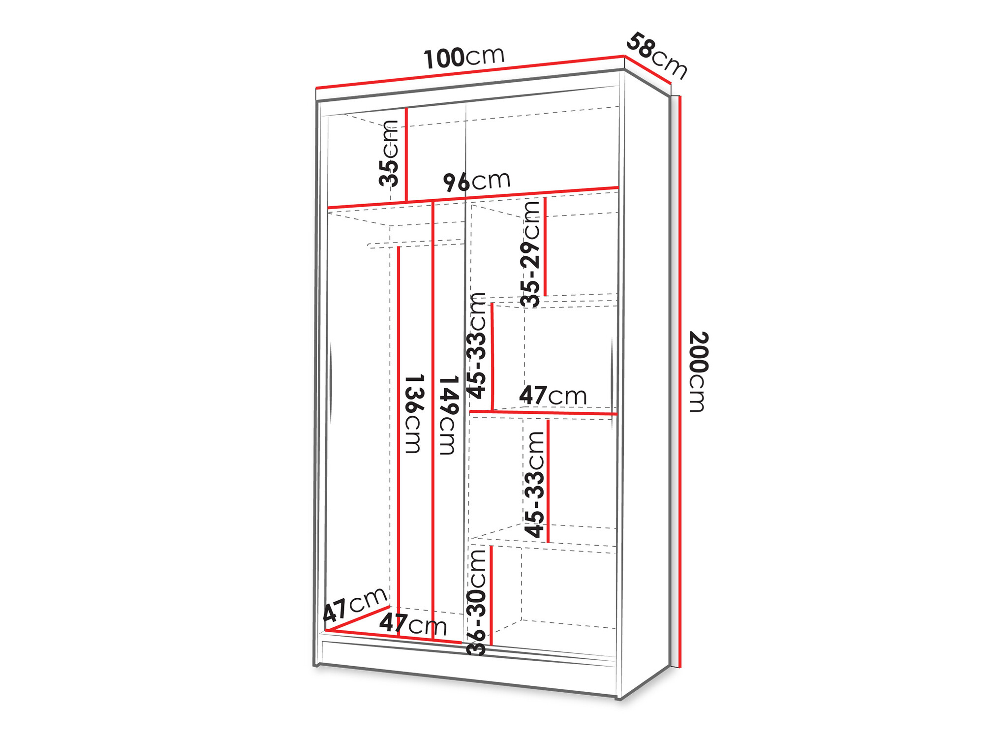 Ormar Closico Structor I (Belo + Artisan hrast)