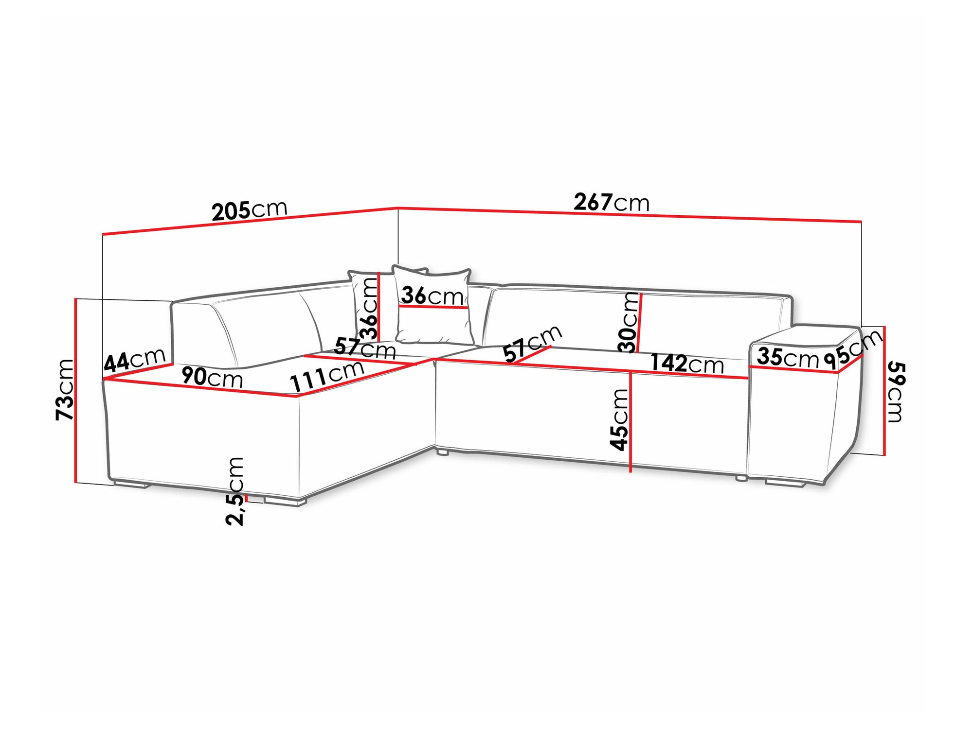 Ugaona sofa Comfivo 289 (Baloo 2073)