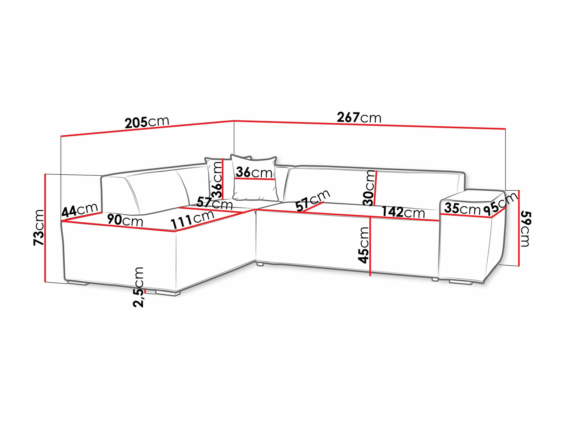 Ugaona sofa Comfivo 289 (Baloo 2074)