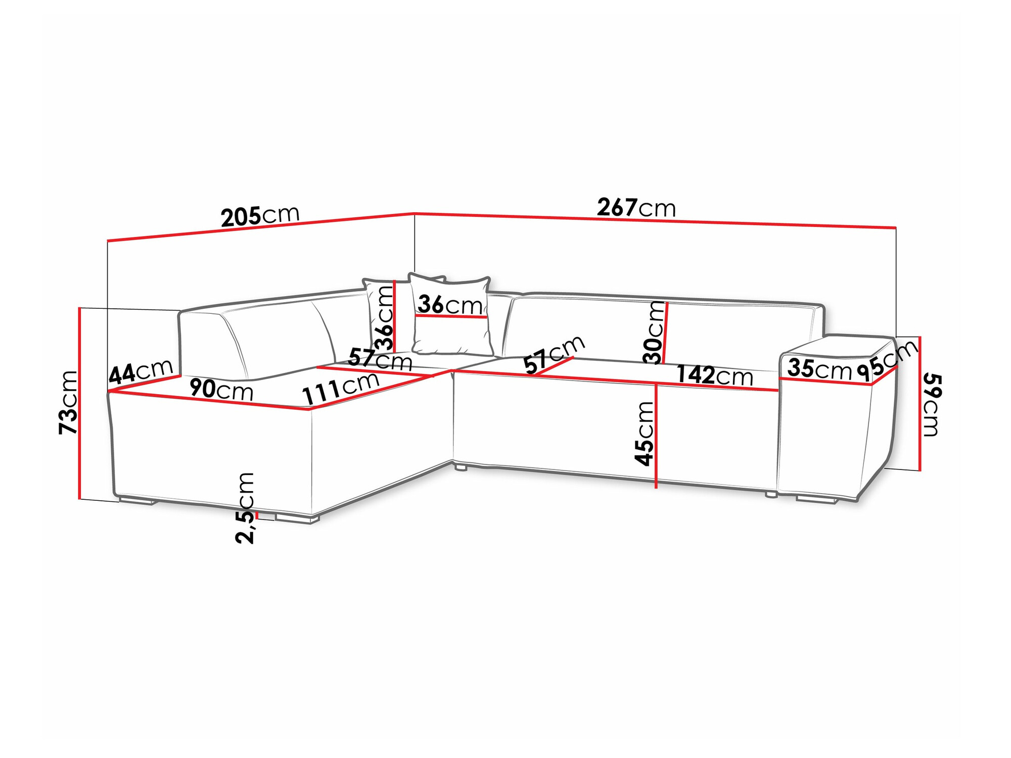 Ugaona sofa Comfivo 289 (Baloo 2074)