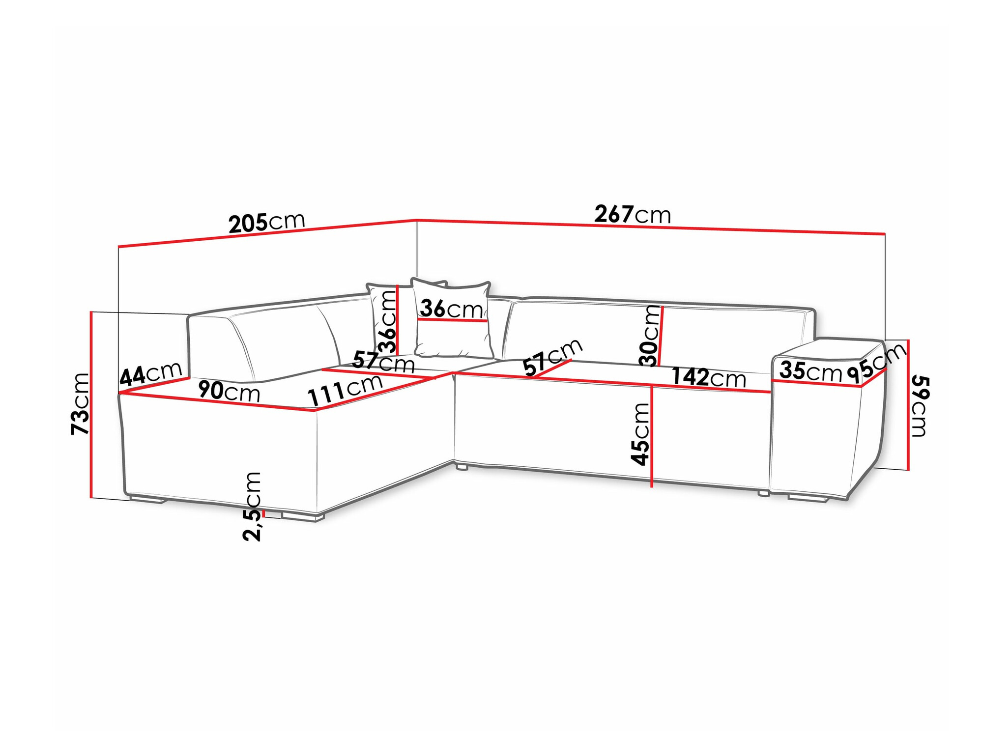 Ugaona sofa Comfivo 289 (Otusso 14 + Sorriso 04)