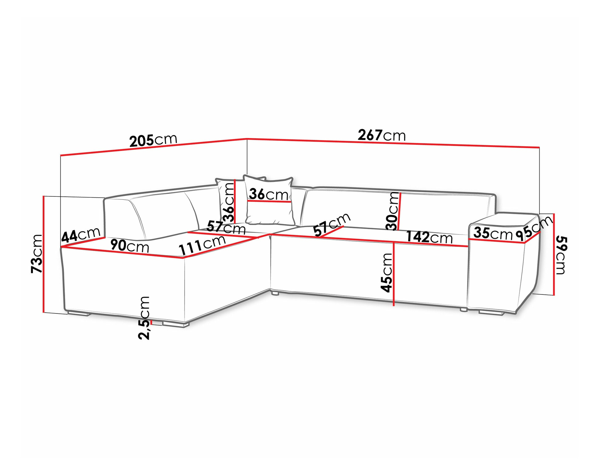Ugaona sofa Comfivo 289 (Sorriso 04 + Sorriso 01)