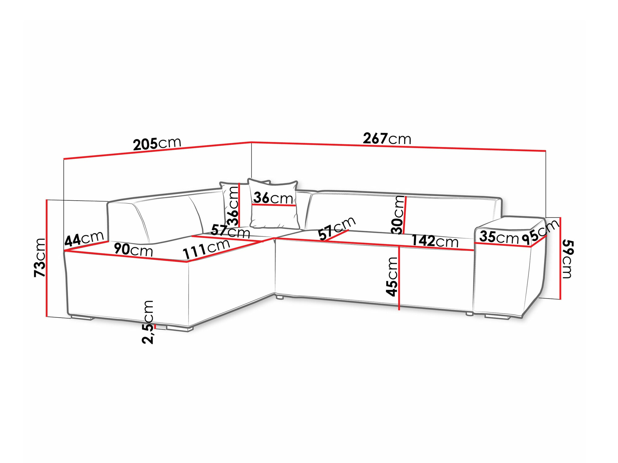 Ugaona sofa Comfivo 289 (Sorriso 04 + Sorriso 01)