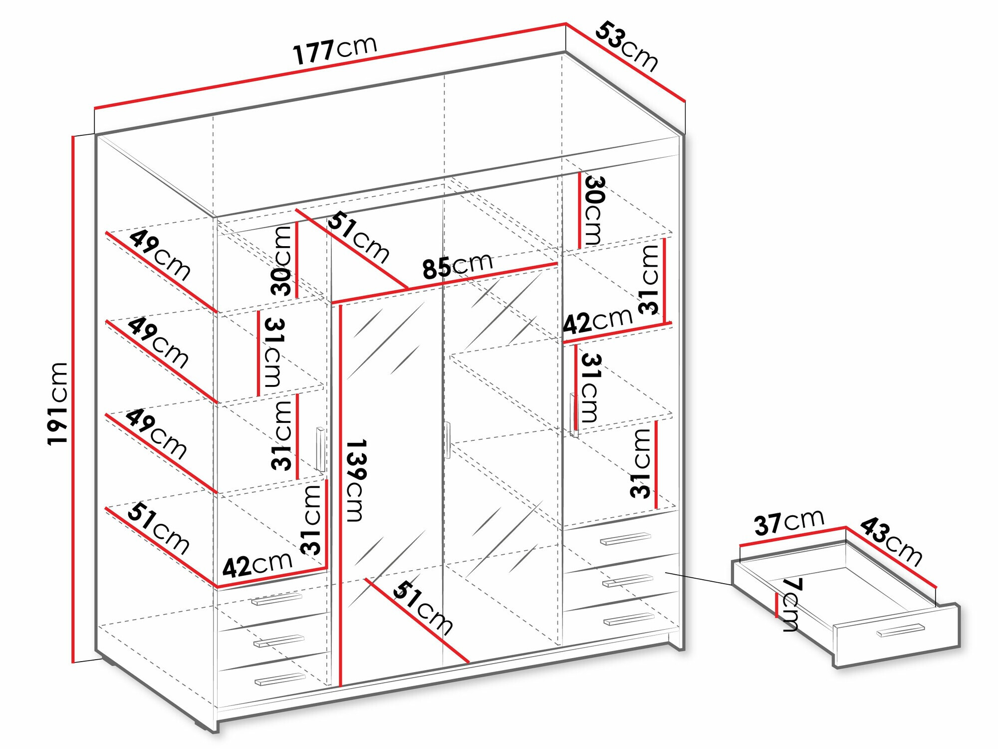 Ormar Novduni 115 (Belo)