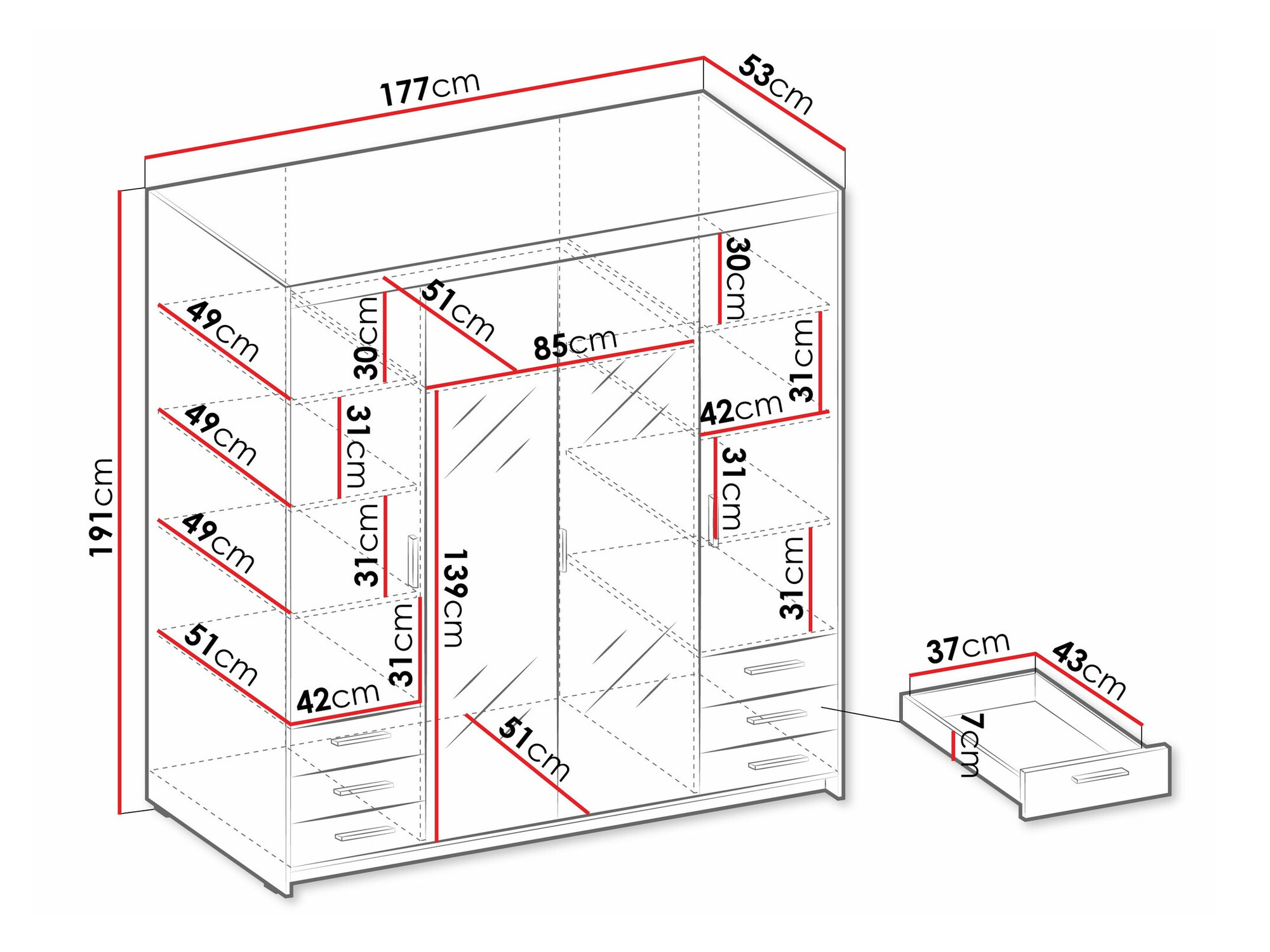 Ormar Novduni 115 (Храст лефкас)
