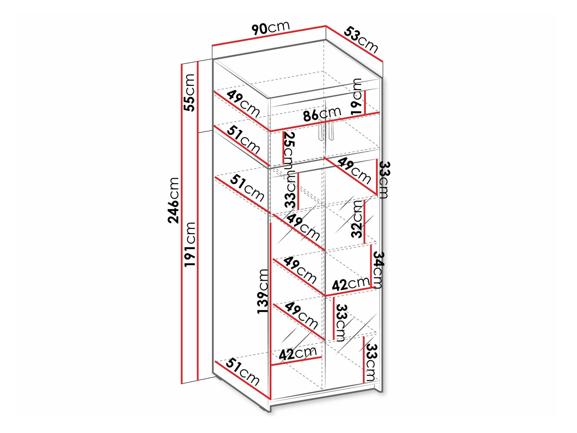 Ormar Novduni 119 (Belo)