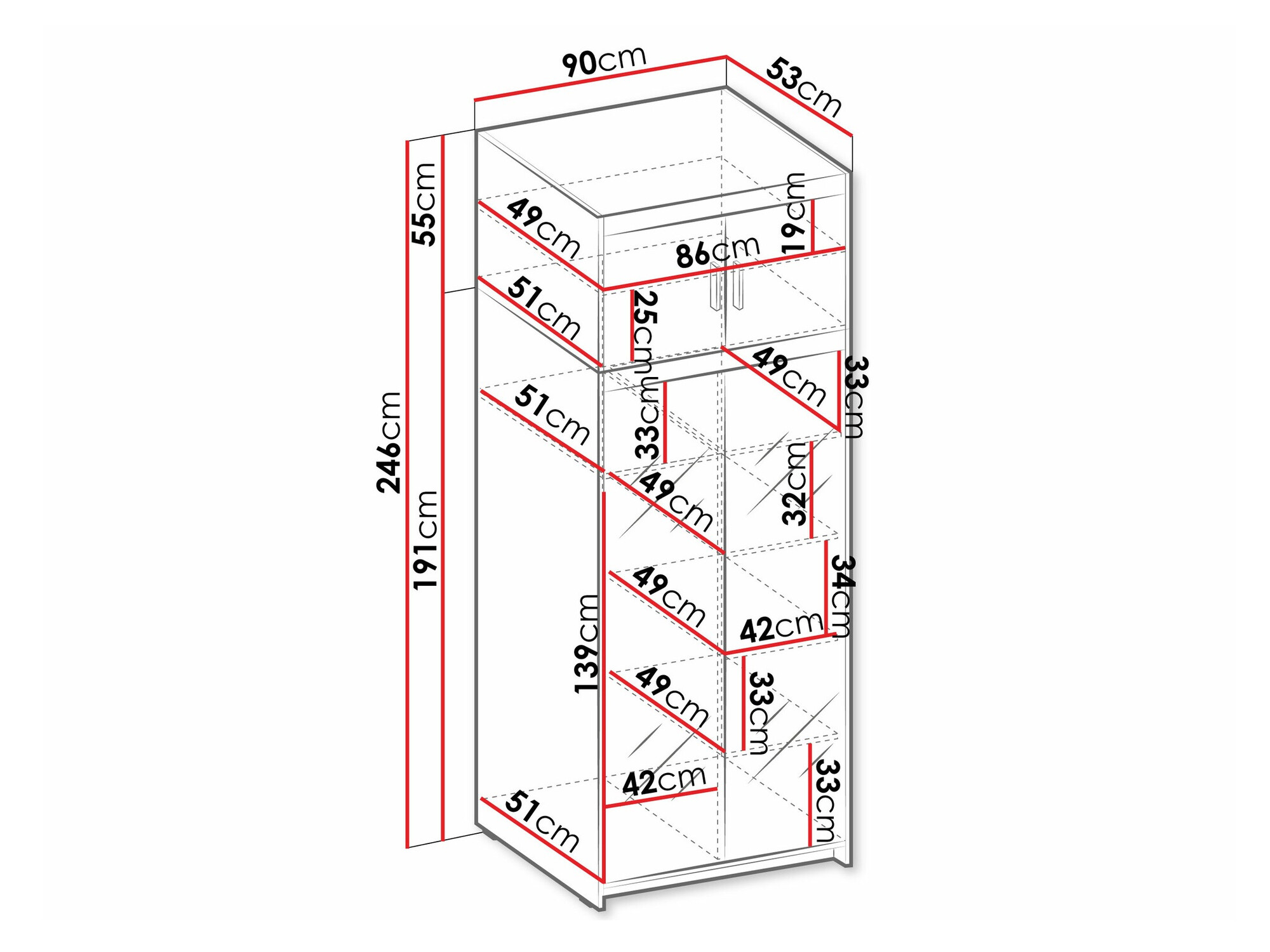 Ormar Novduni 119 (Храст лефкас)