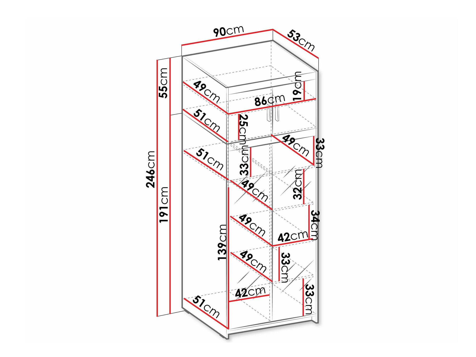 Ormar Novduni 119 (Sonoma hrast)