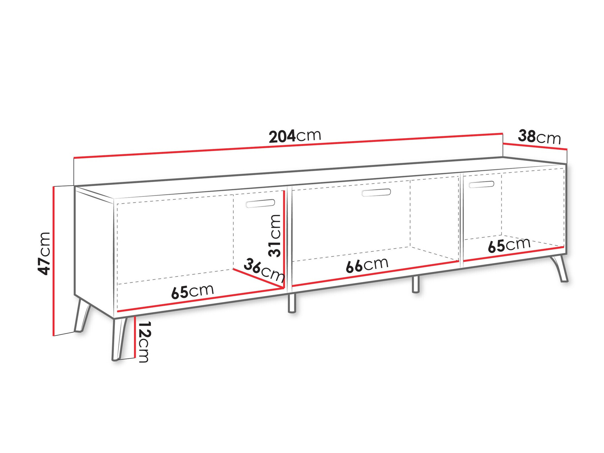 TV sto Comfivo Teslomo 110 (Kašmir + Sjajni kašmir)