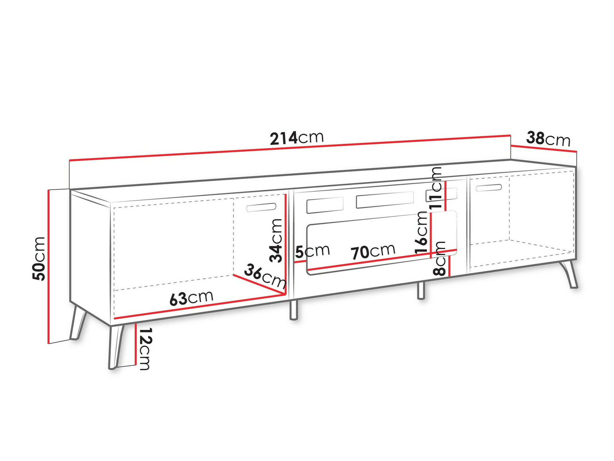 TV sto Comfivo Teslomo 112 (Kašmir + Sjajni kašmir)