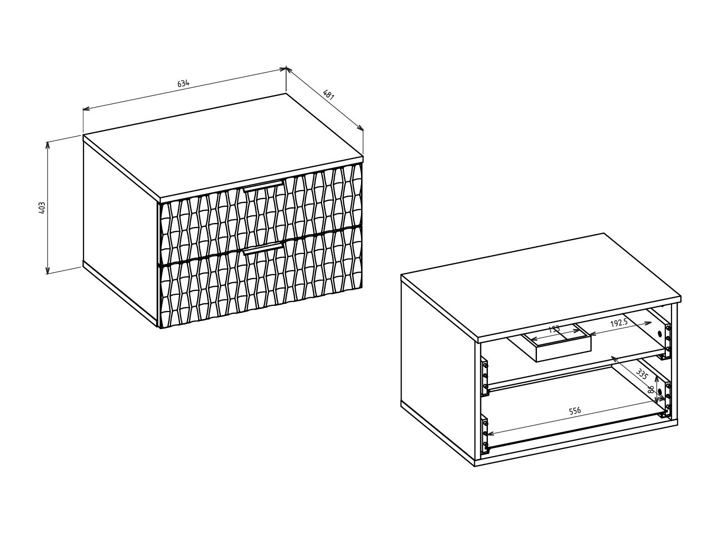 Viseći kupatilski element za lavabo Elitese 102
