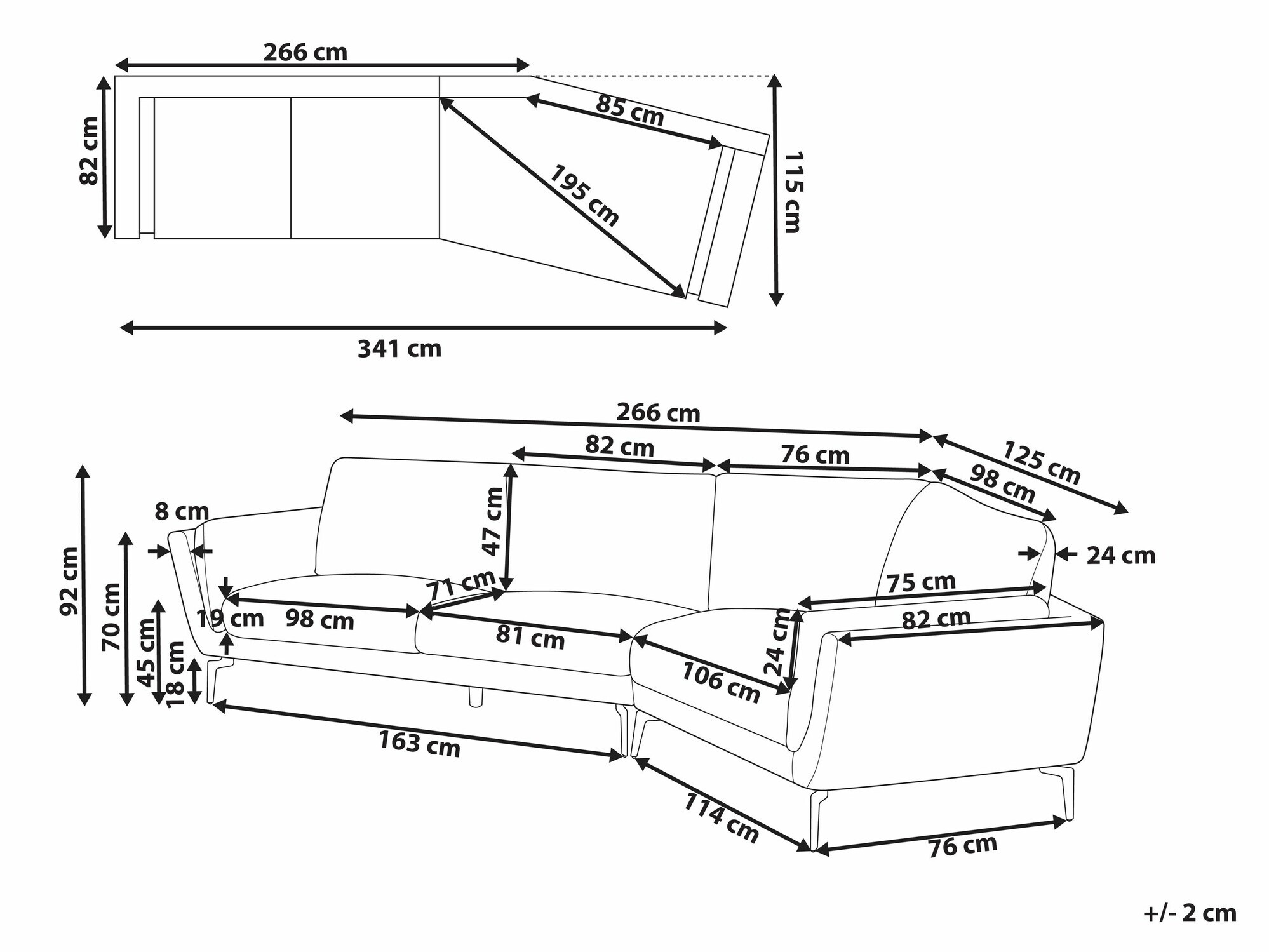 Sofa Berwyn 2514 (Svetloosiva)