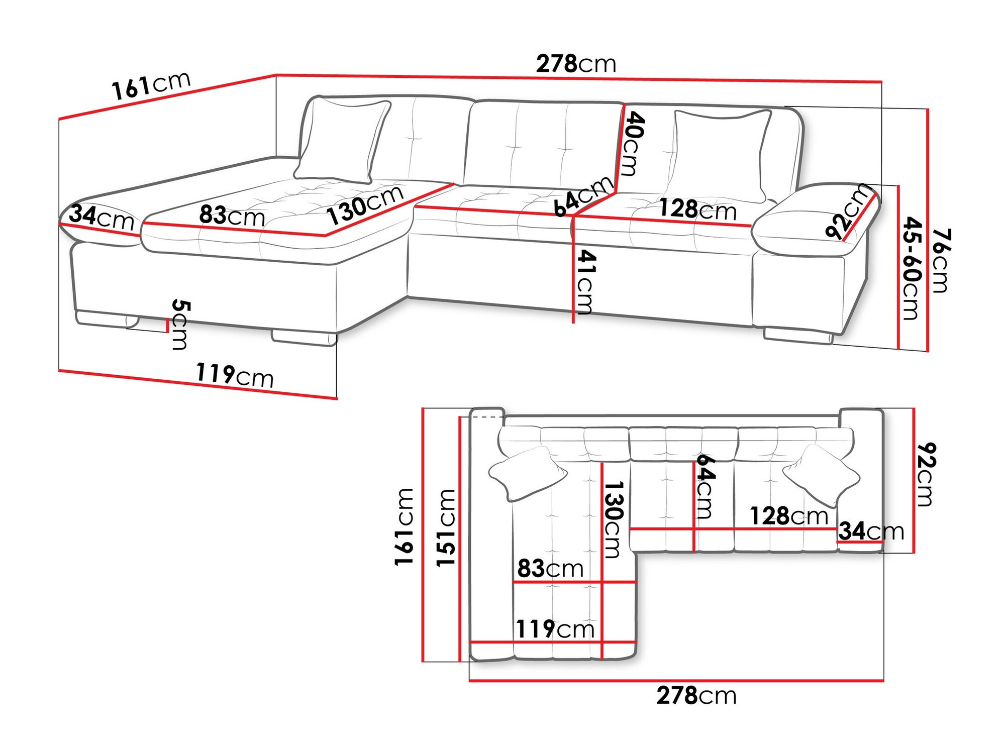 Ugaona sofa Comfivo 219 (Clara 215.11)