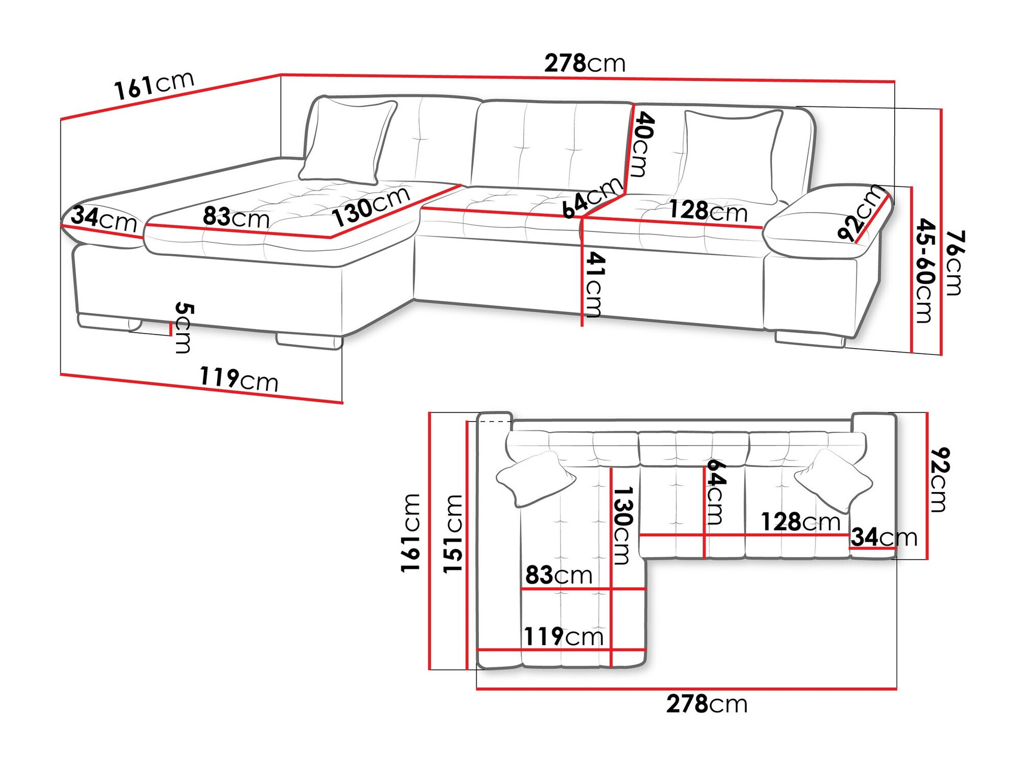 Ugaona sofa Comfivo 219 (Clara 215.11)