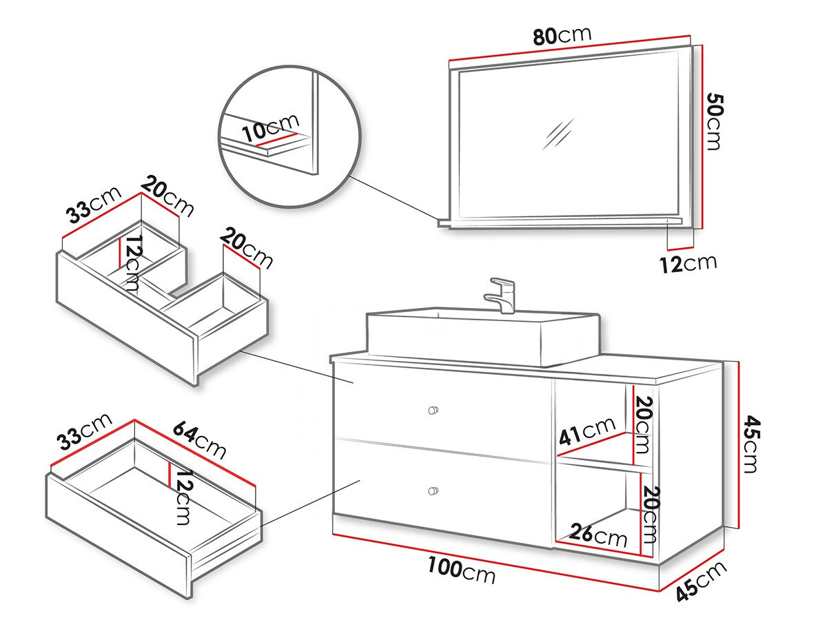 Set za kupatilo Ophruvi 100 (Orah)
