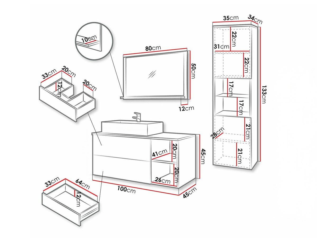 Set za kupatilo Ophruvi 104 (Orah)