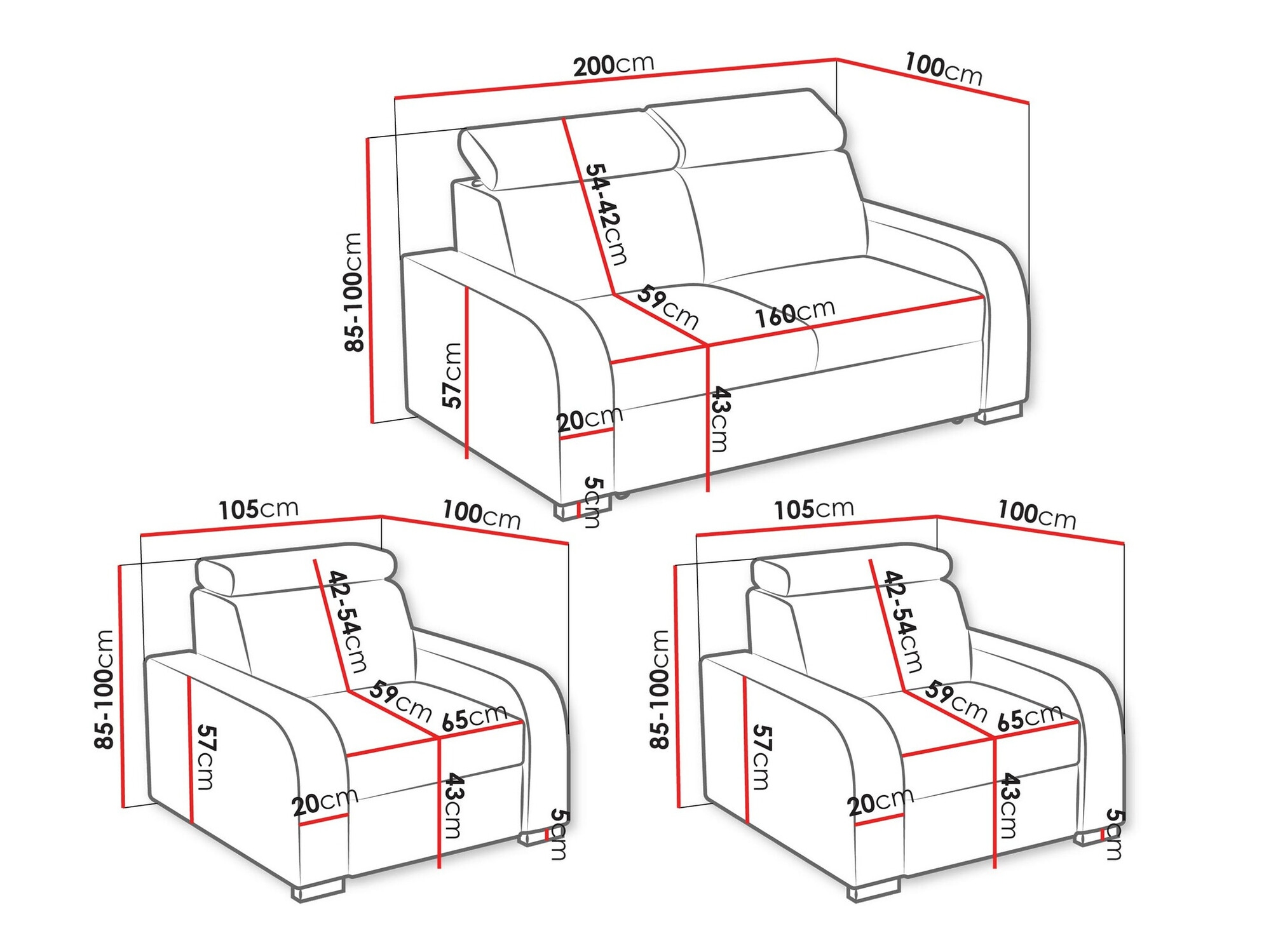 Tapaciran nameštaj set Etrcala 106 (Crown 2)