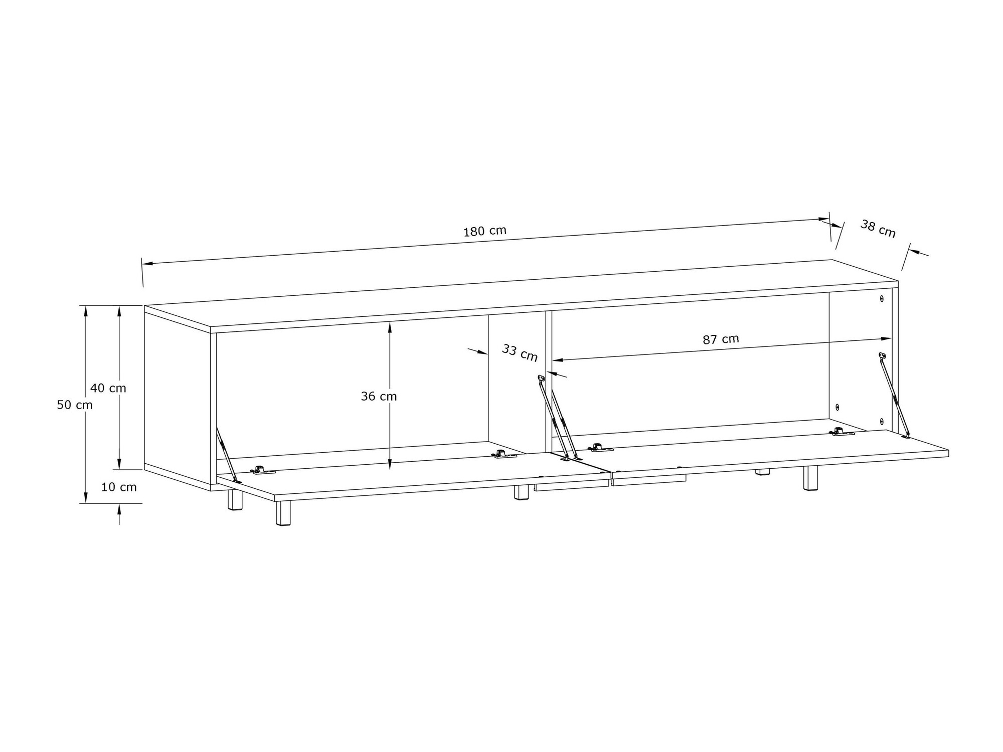 TV komoda Denton 1441 (Hrast)