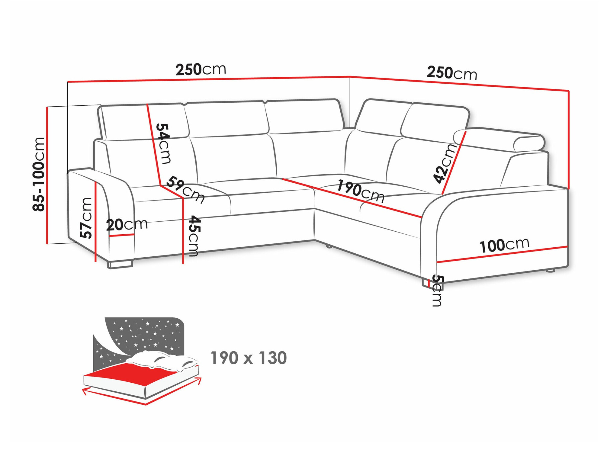Ugaona sofa Etrcala 101 (Crown 2)