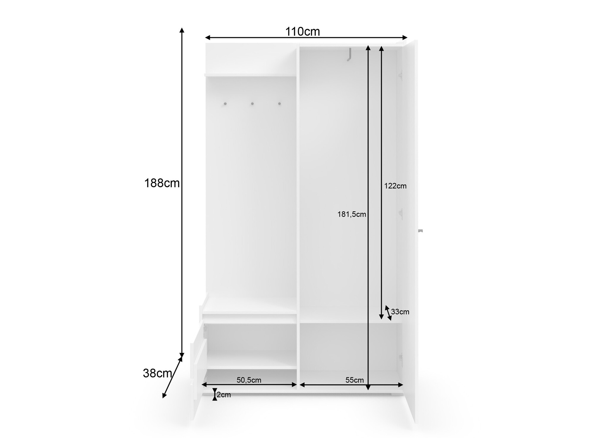 Set za hodnik Denton 1446 (Belo)